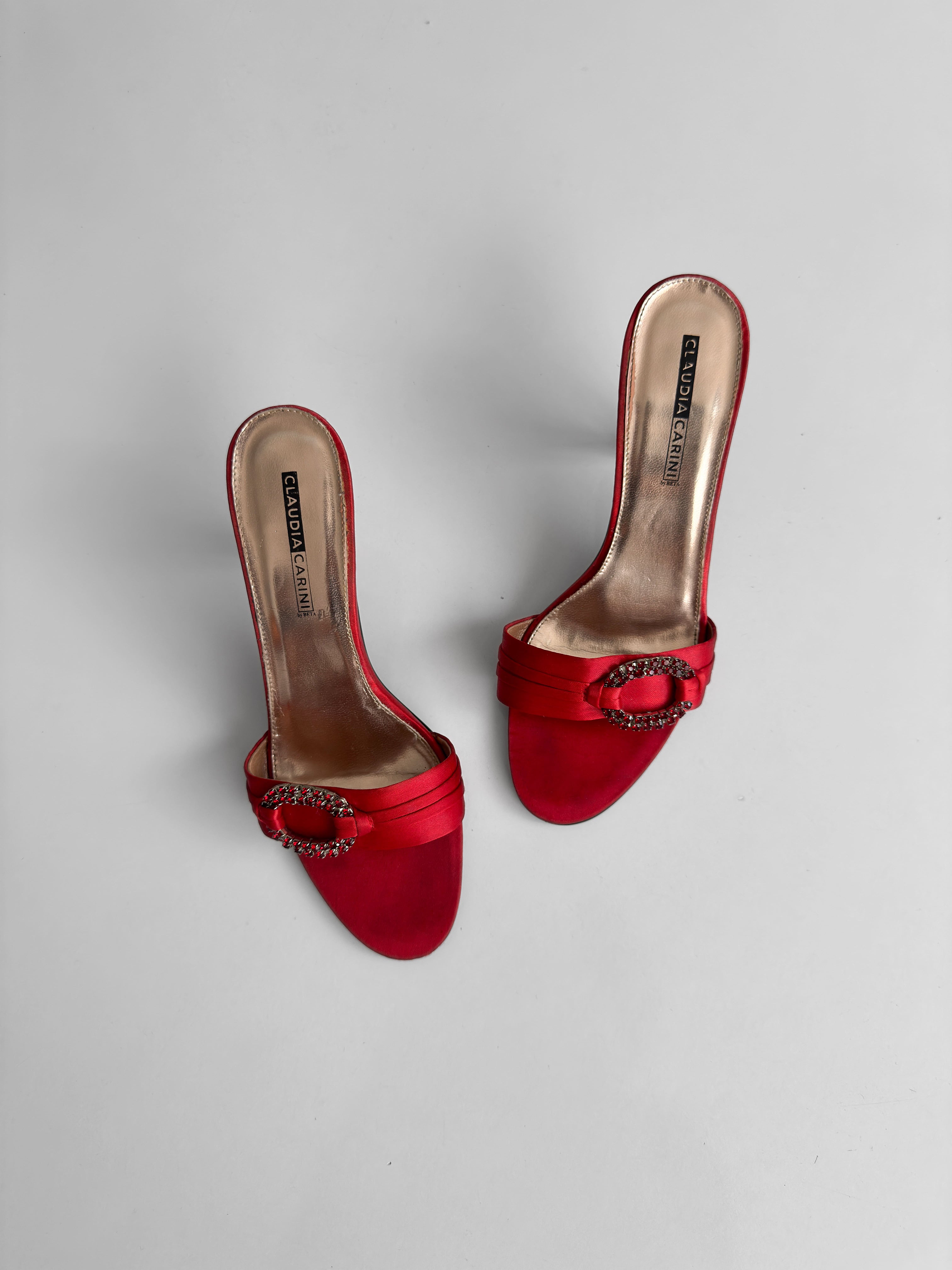 Claudia Carini Satin Mules