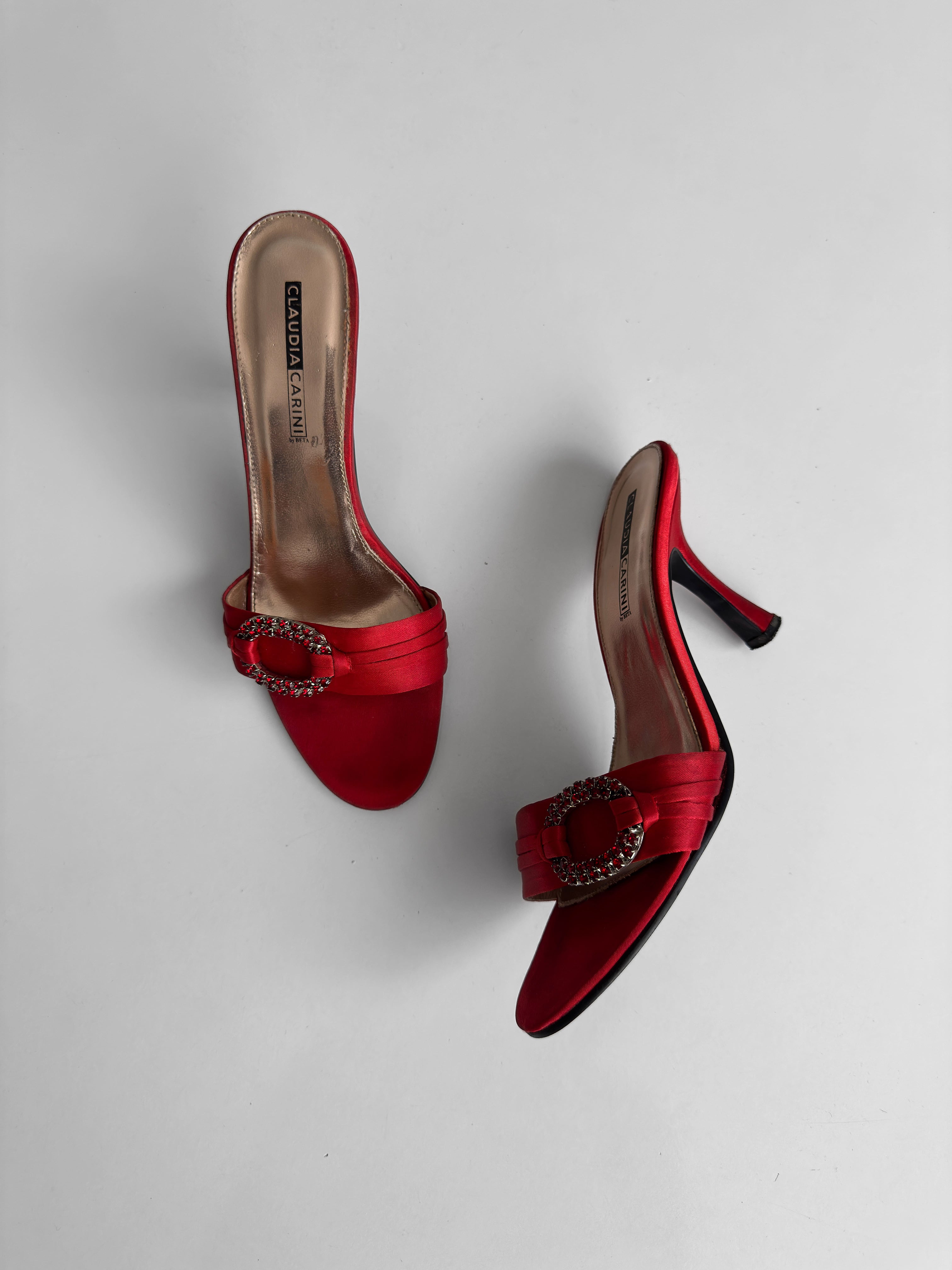 Claudia Carini Satin Mules