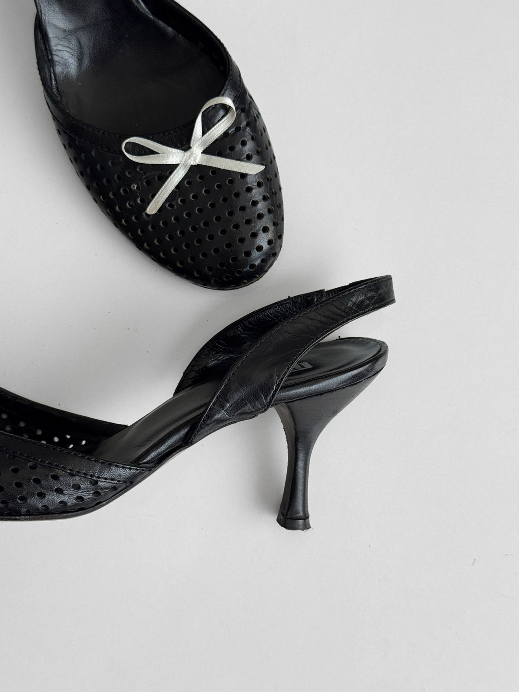 Leather Ballerina Heels
