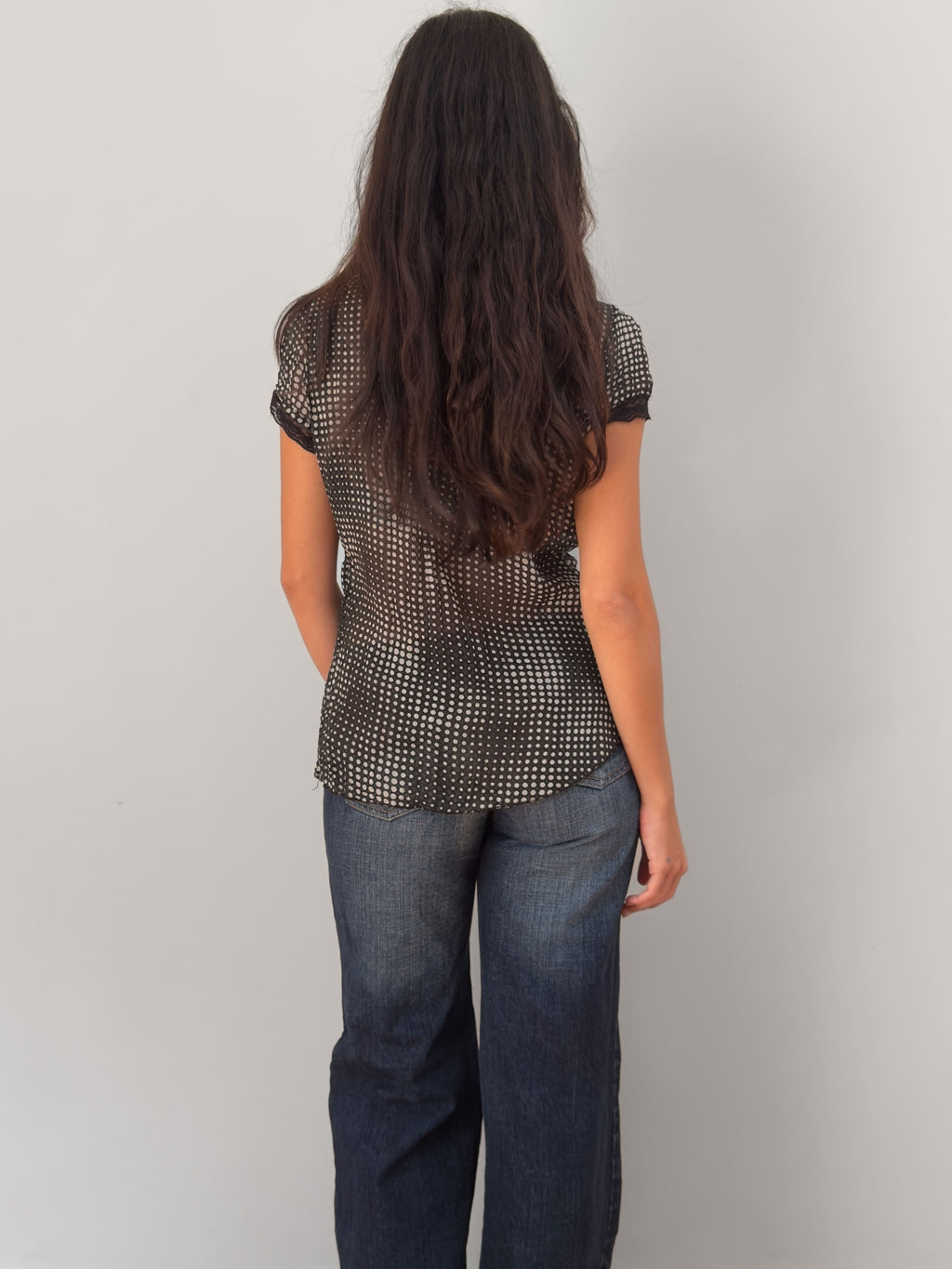 Polka Dot Sheer Blouse