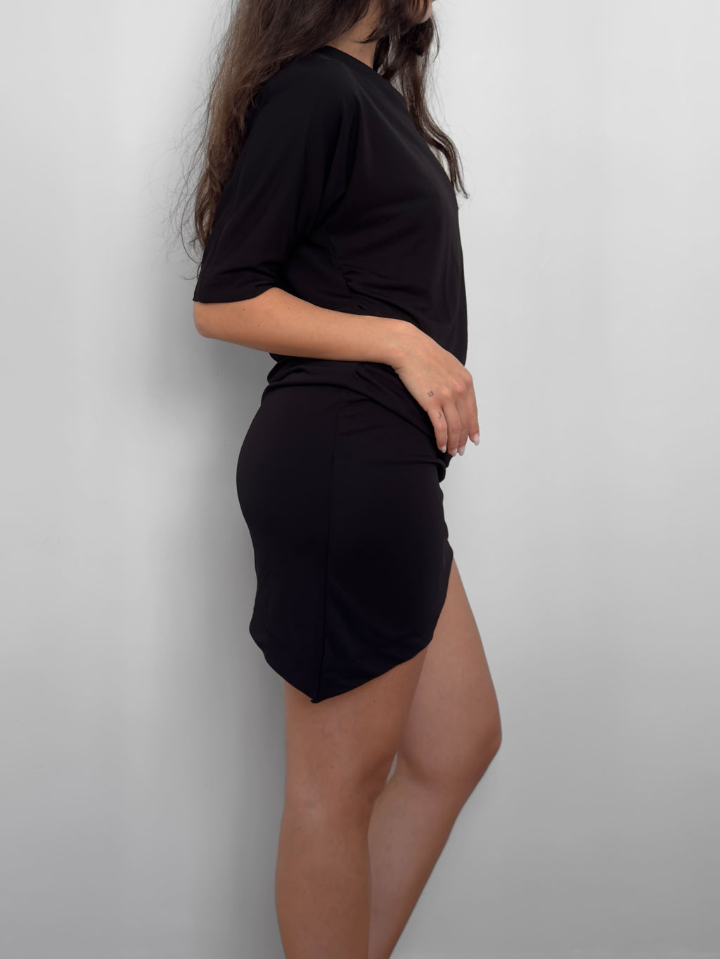 Asymmetrical Draped Dress