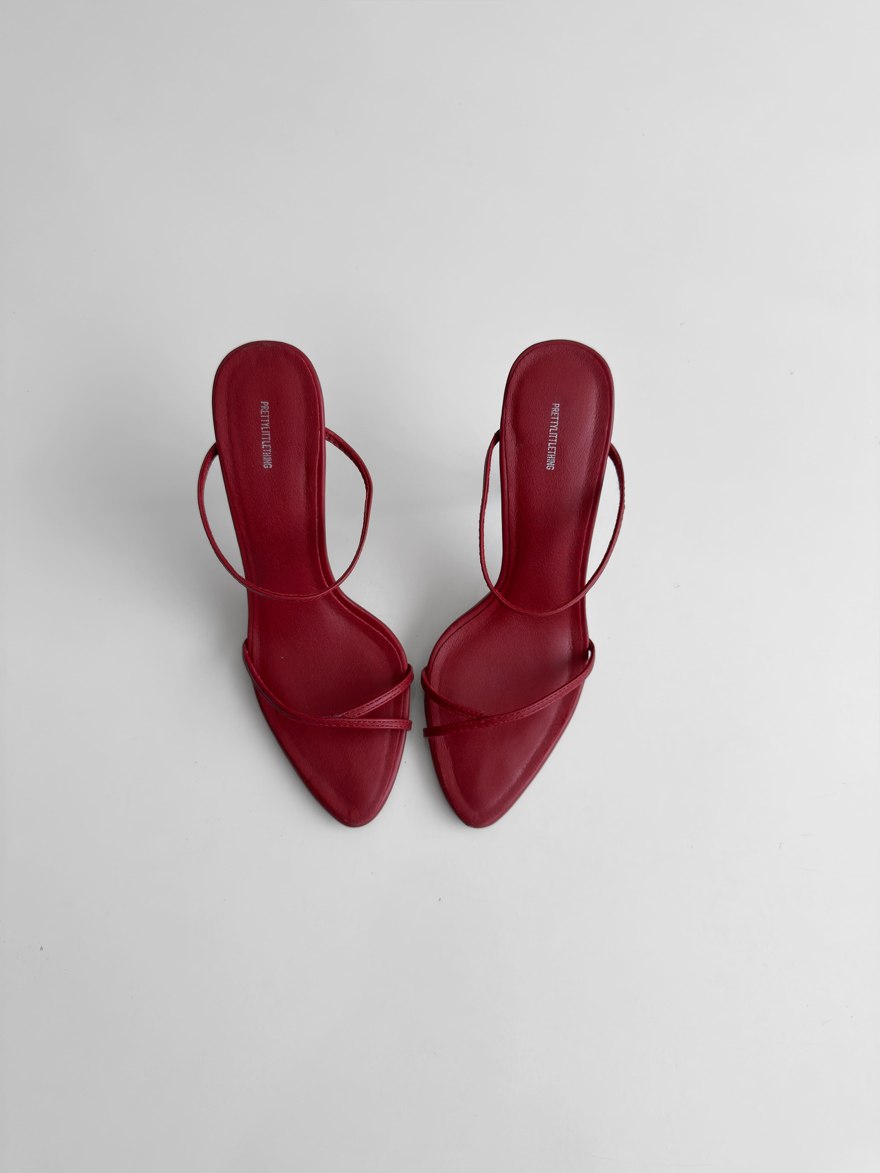 Red Leather Mules