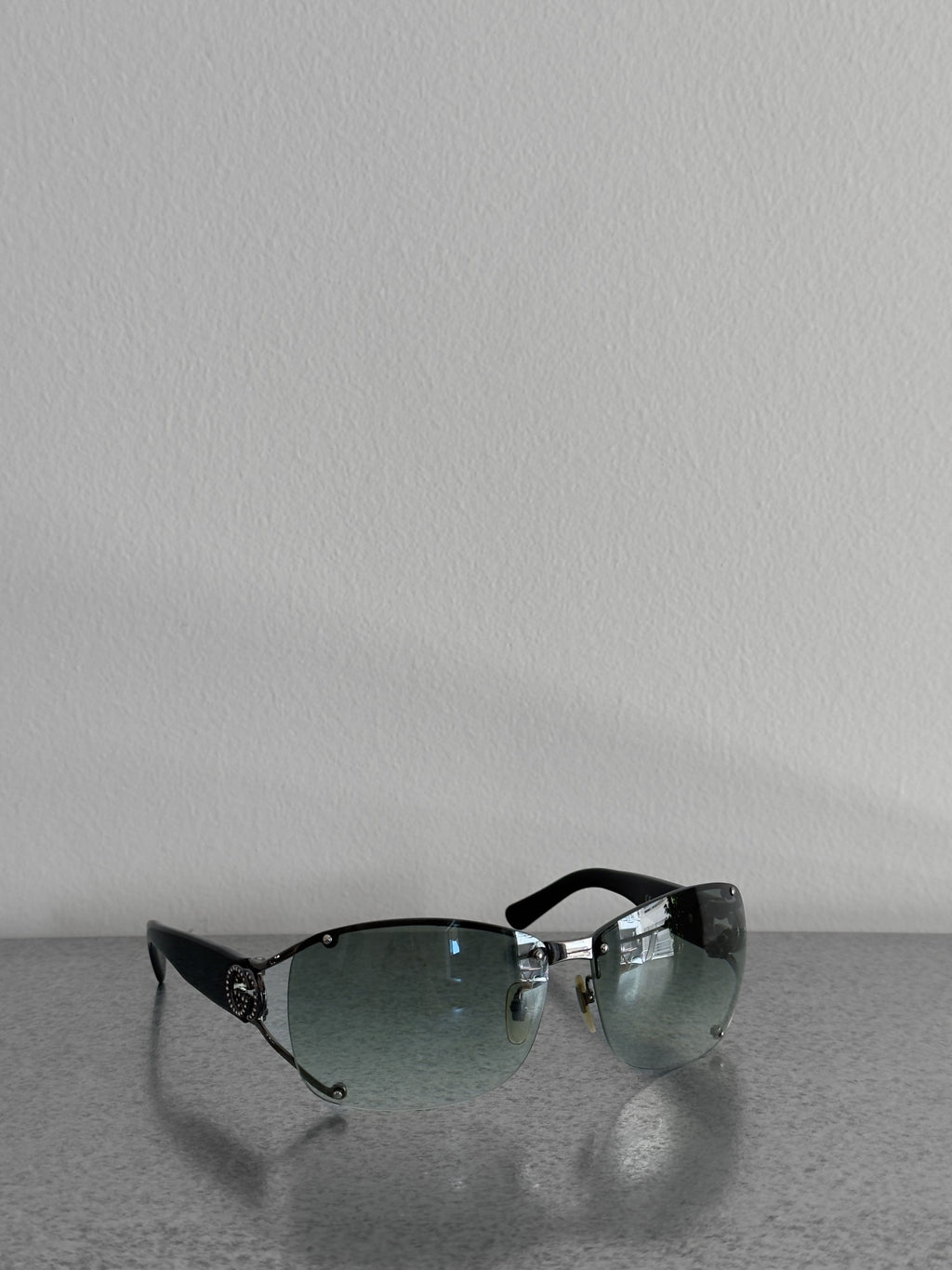 Gucci GG Rimless Crystal Sunglasses