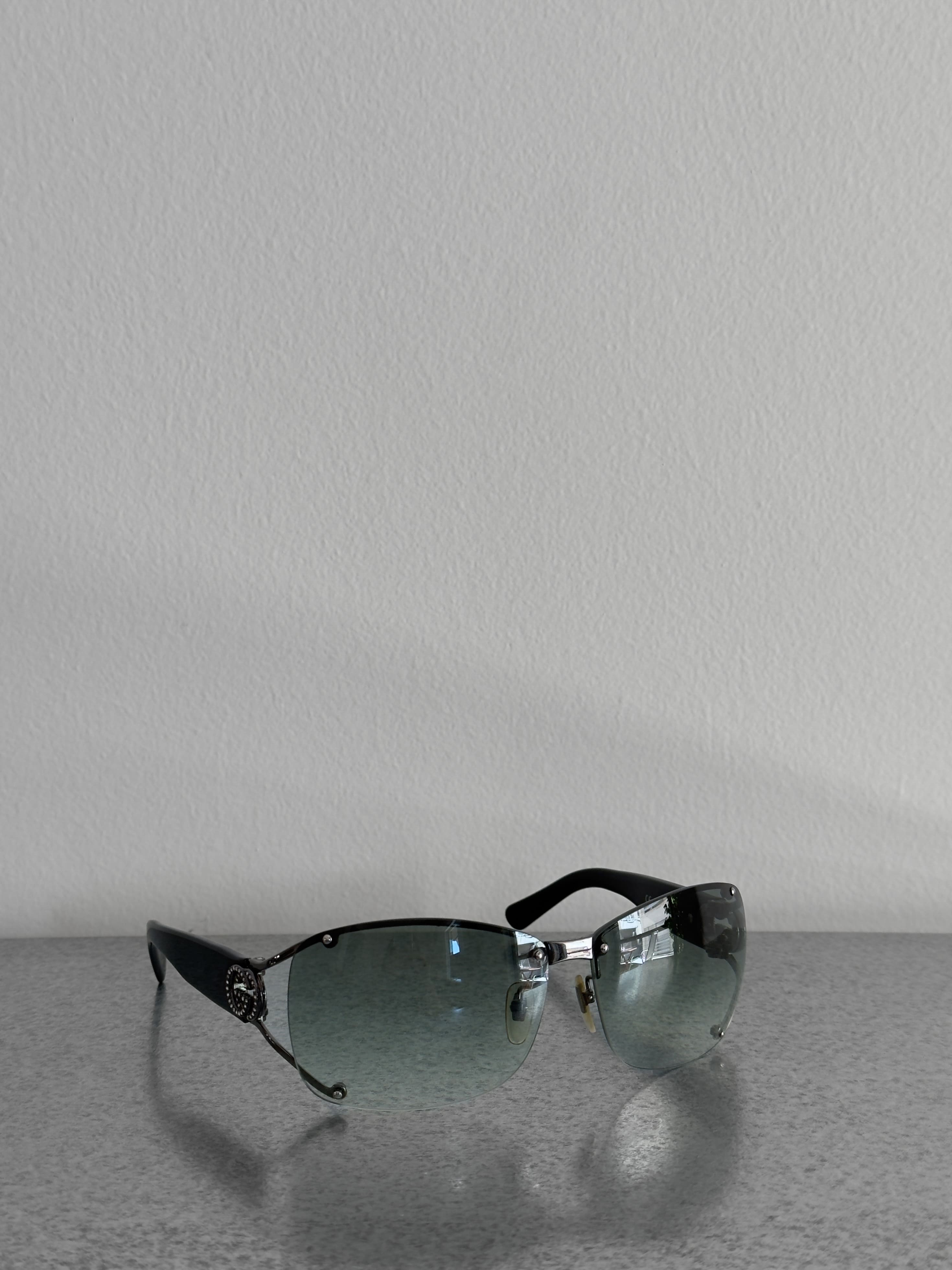 Gucci GG Rimless Crystal Sunglasses