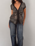 Polka Dot Sheer Blouse