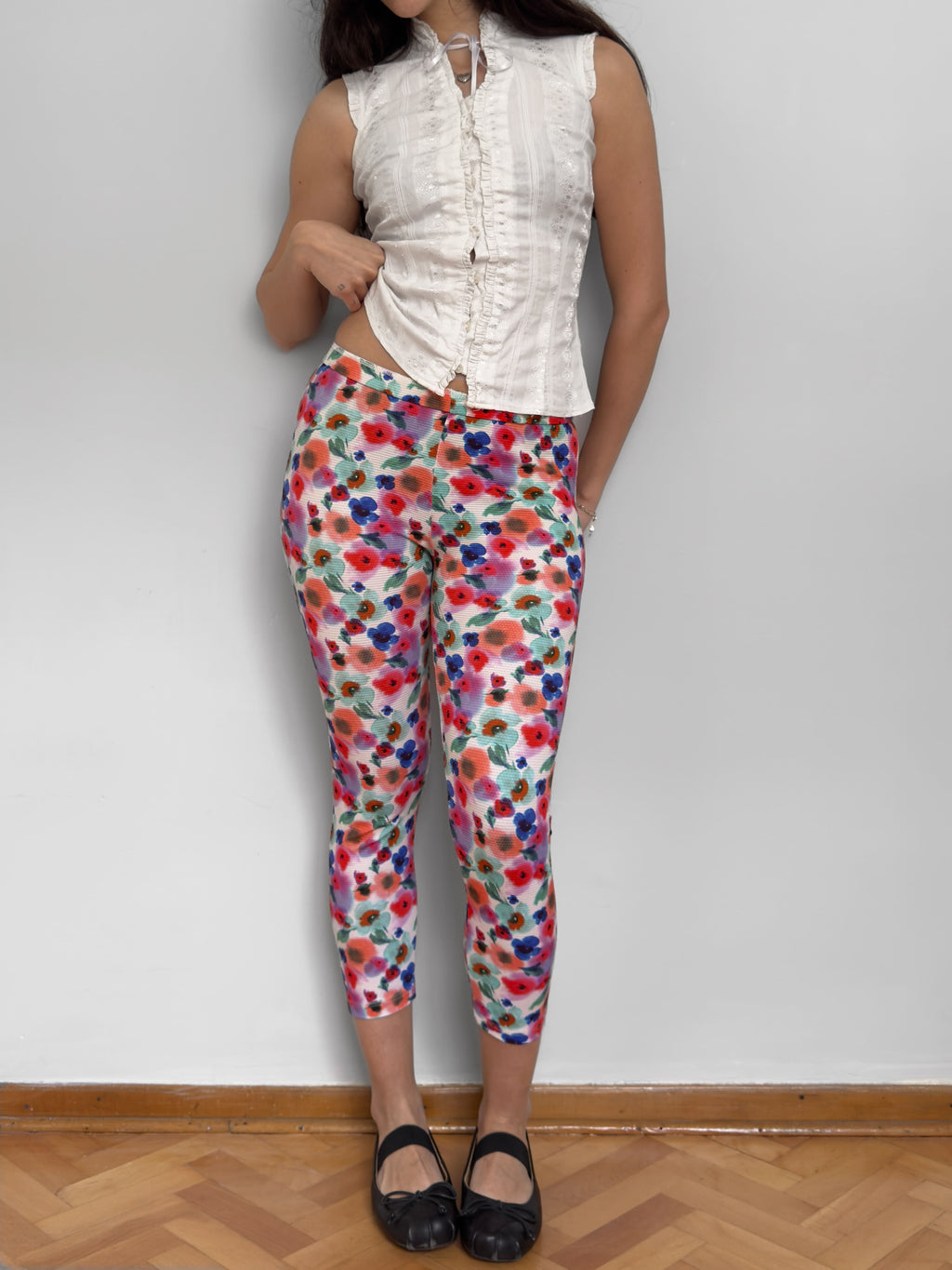 Floral Print Midi Leggings