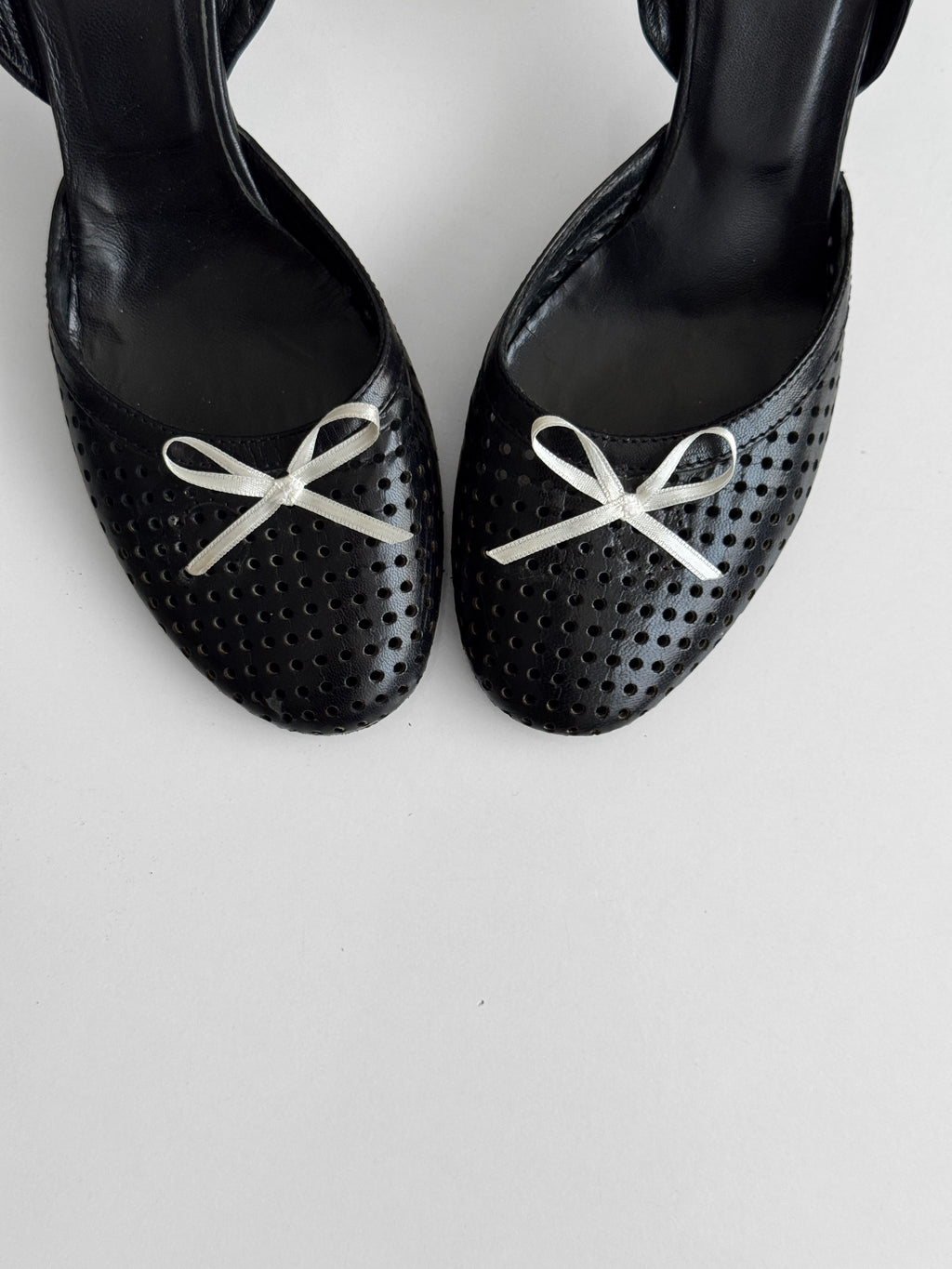 Leather Ballerina Heels