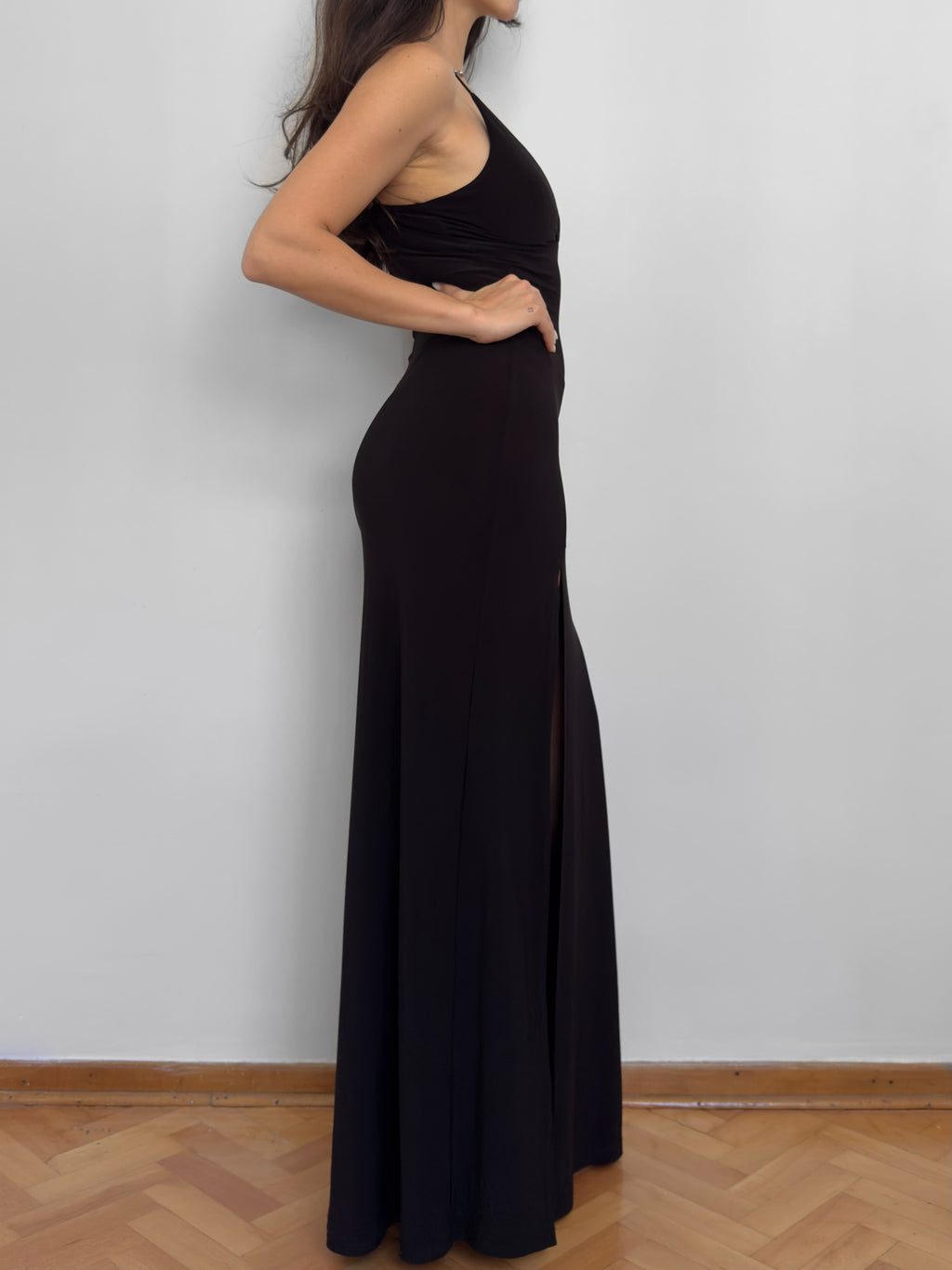 Black Slit Dress