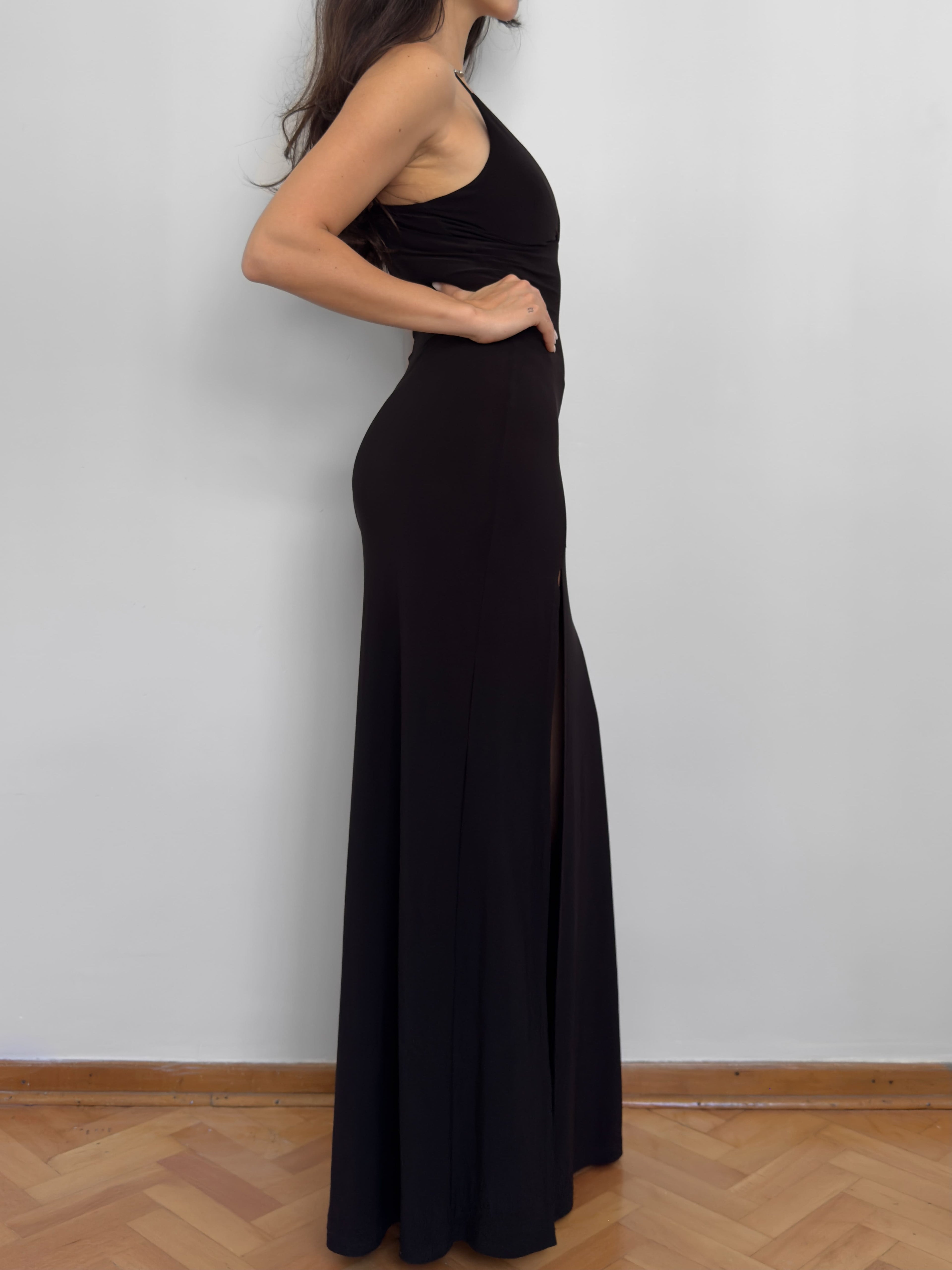 Black Slit Dress
