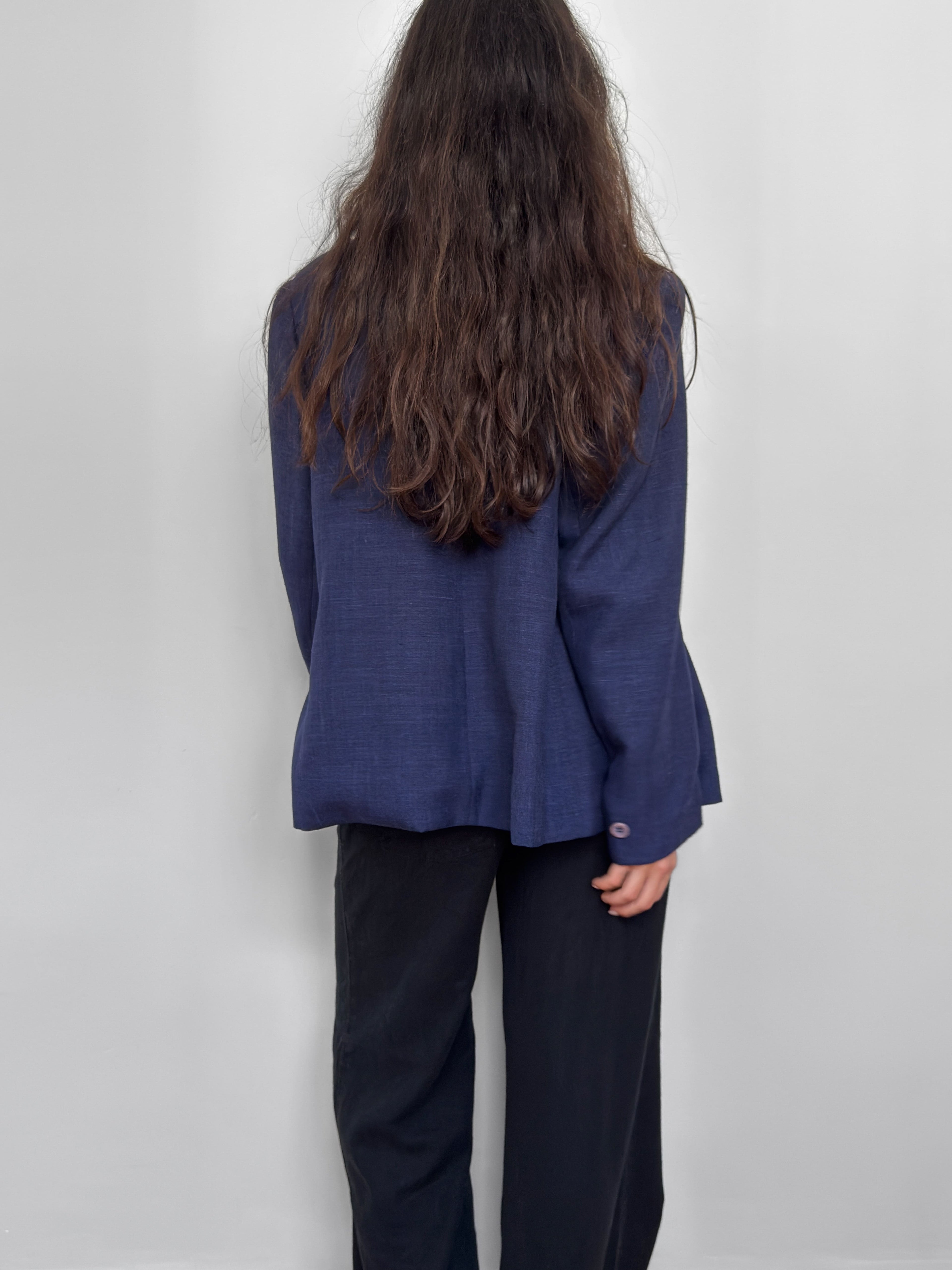 Blue Linen Blazer