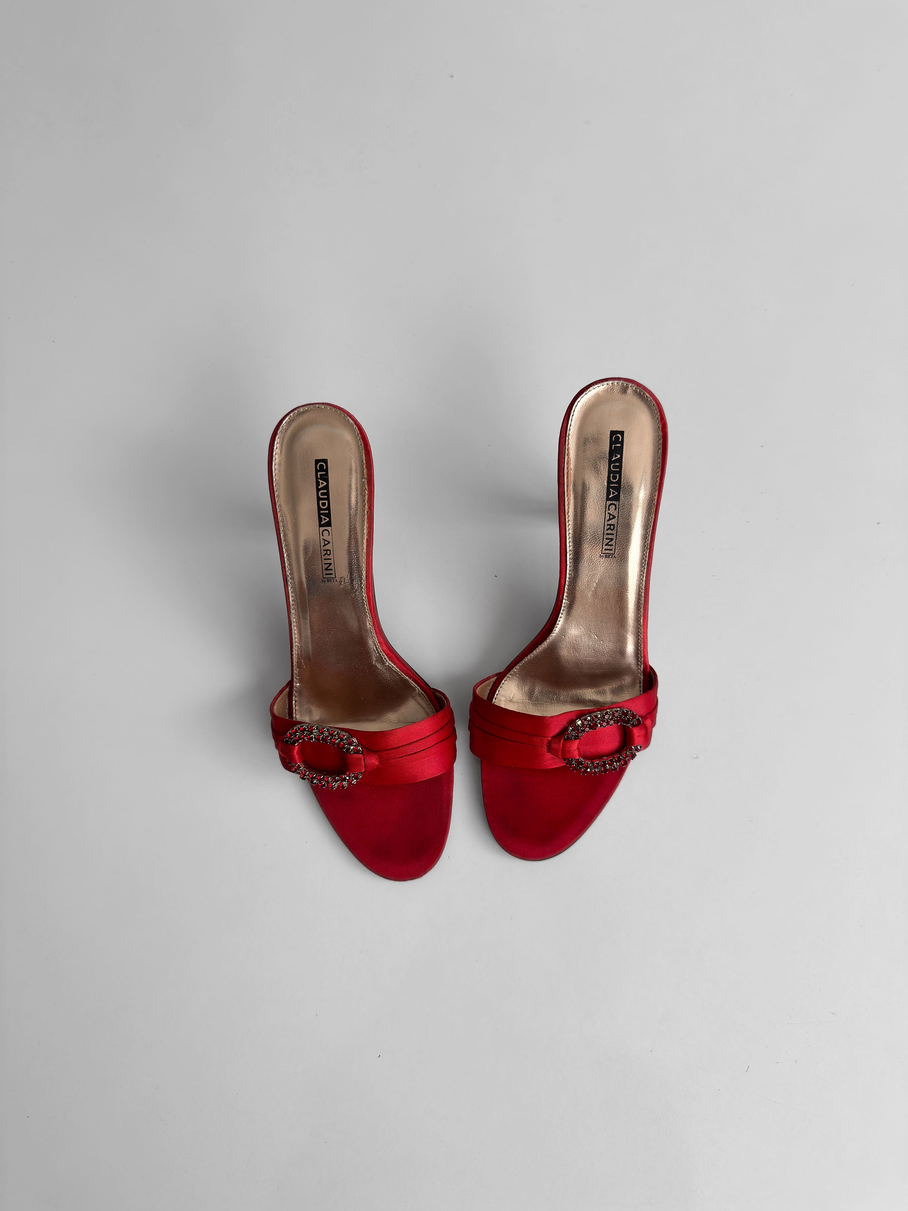 Claudia Carini Satin Mules
