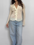 Cream Tulle Shirt