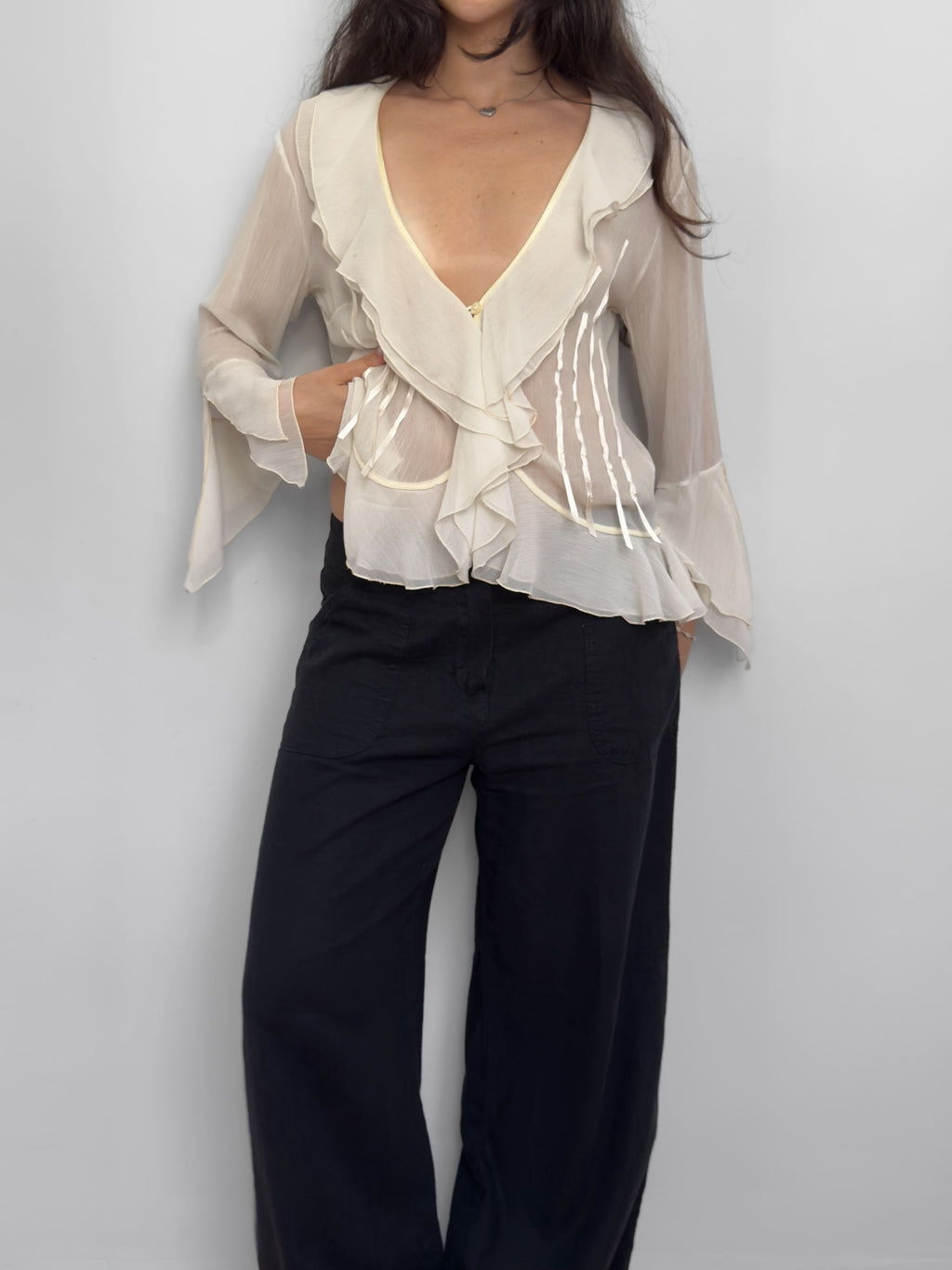 Ecru Sheer Shirt