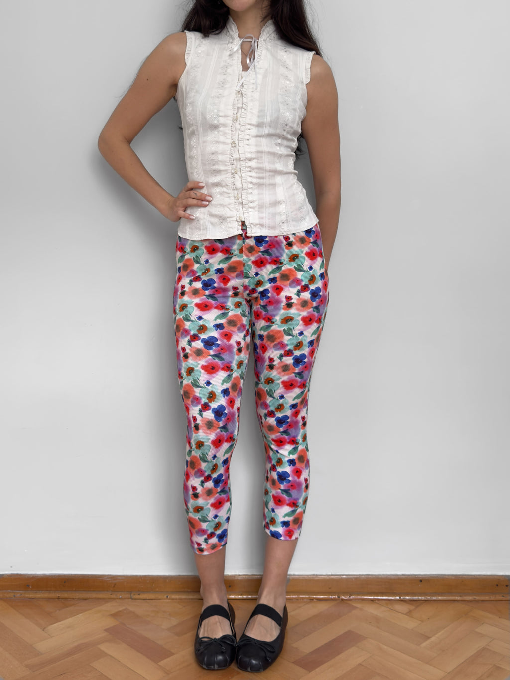 Floral Print Midi Leggings