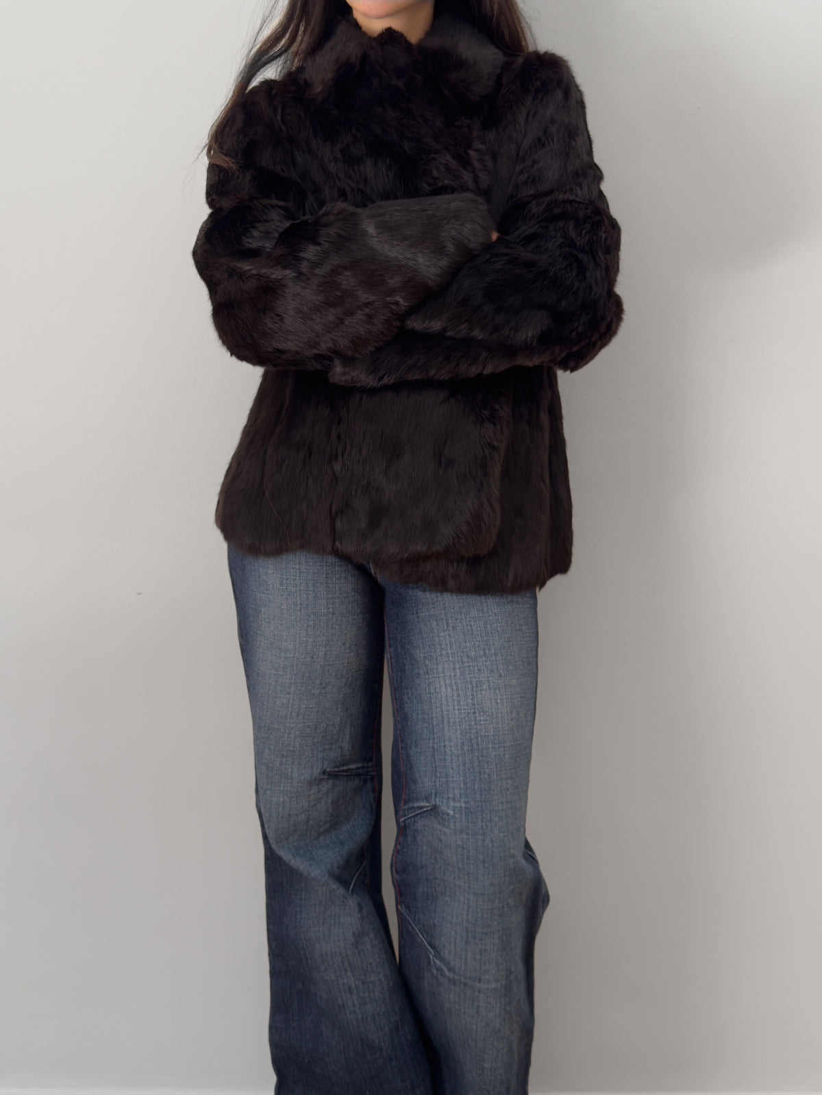 Korean Rabbit Fur Coat