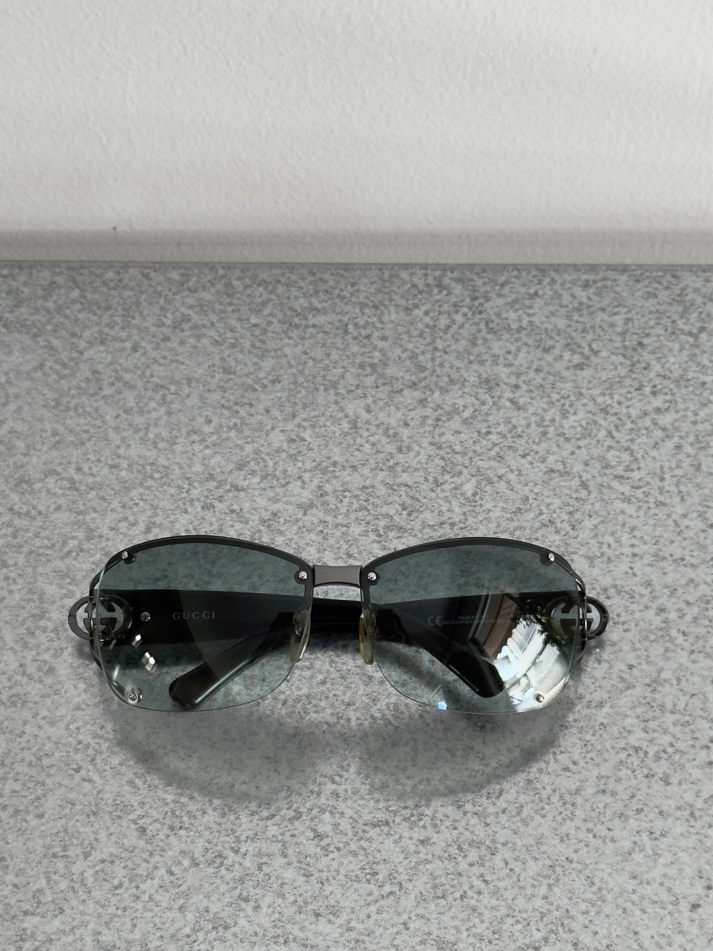 Gucci GG Rimless Crystal Sunglasses