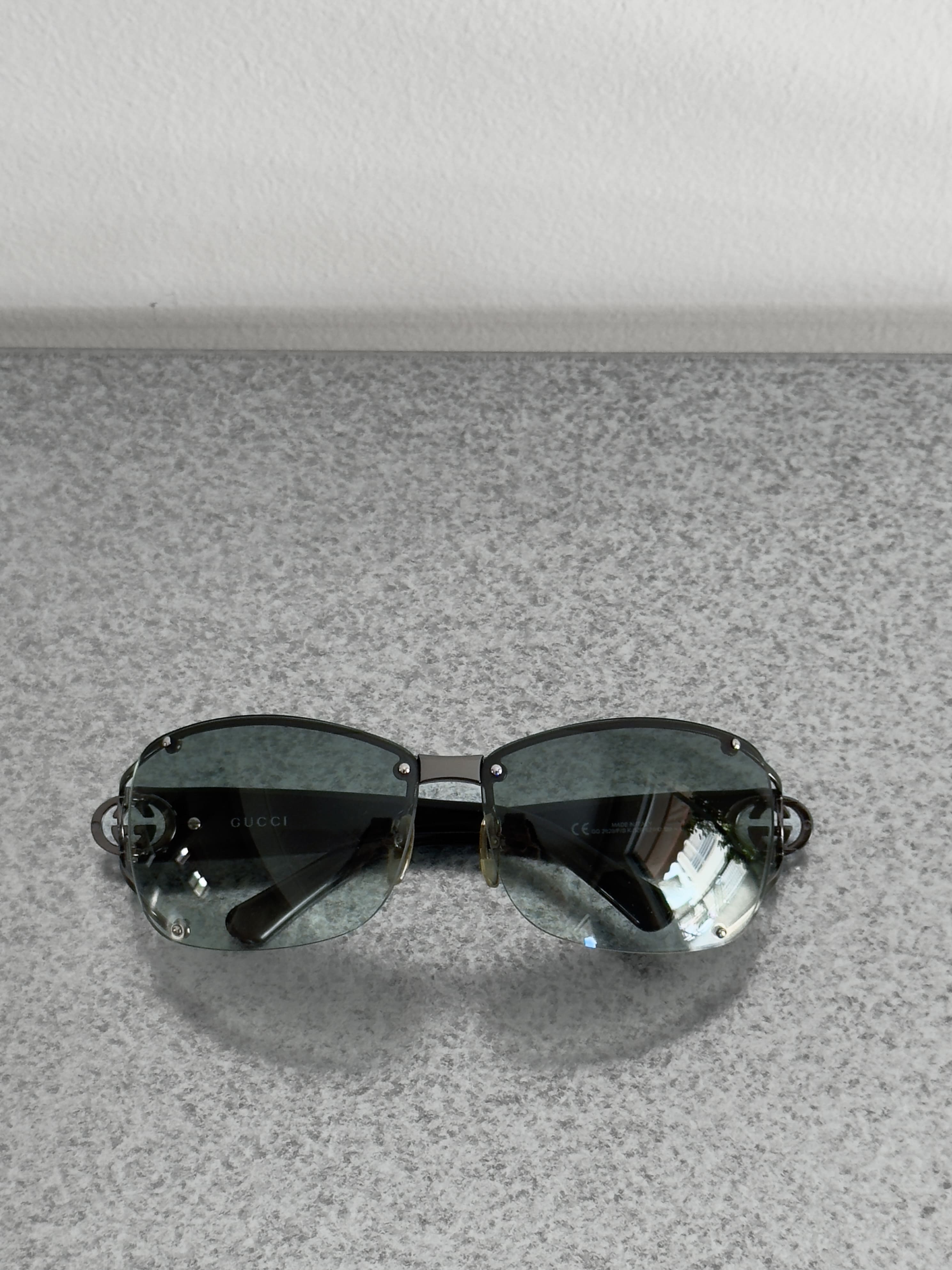 Gucci GG Rimless Crystal Sunglasses