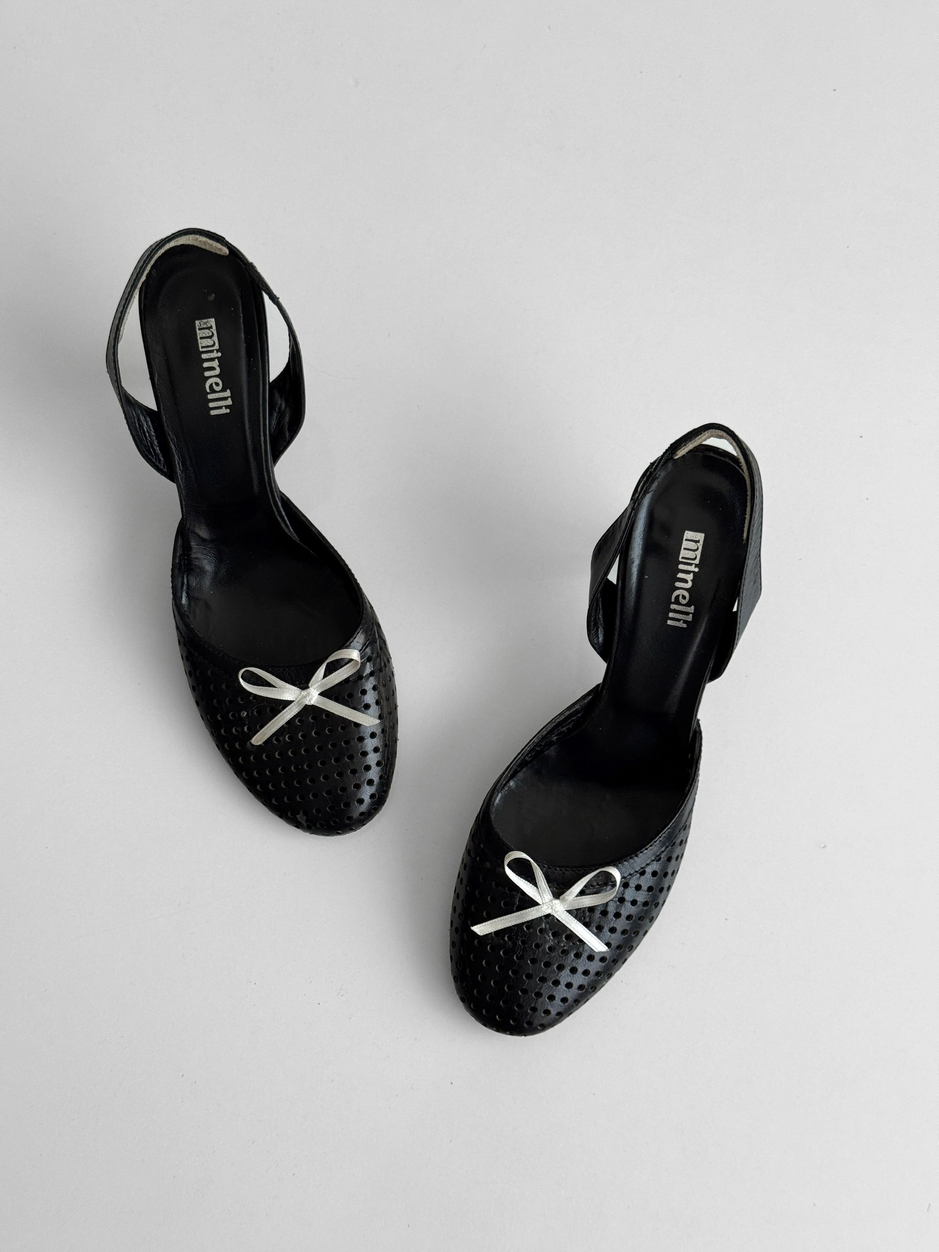 Leather Ballerina Heels