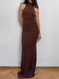 Halter Neck Maxi Dress