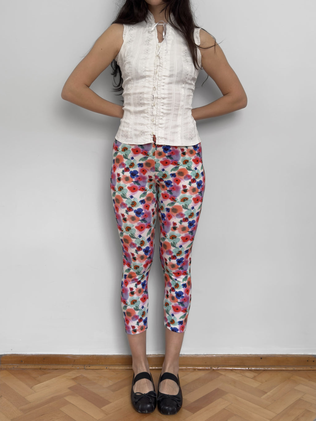 Floral Print Midi Leggings