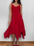 Red Midi Cotton Dress