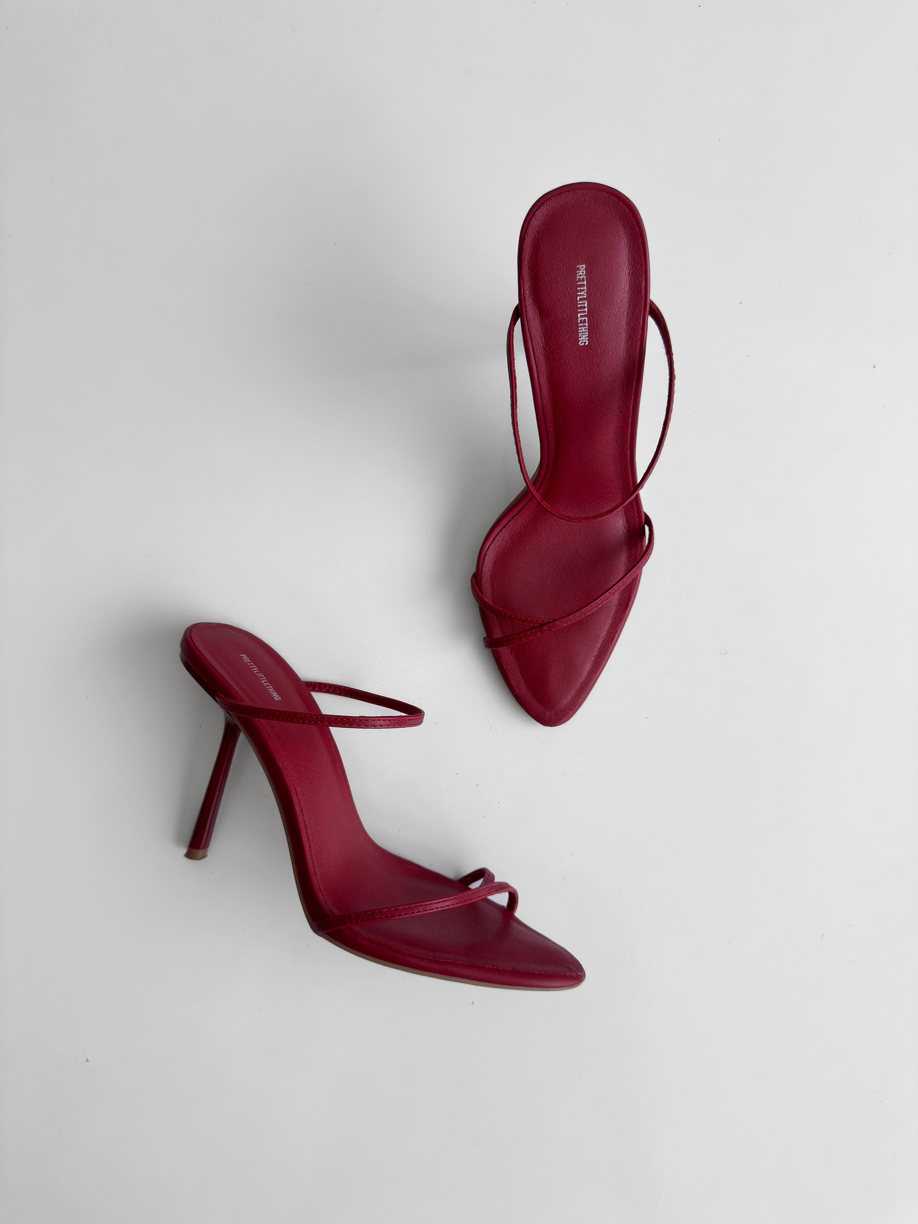 Red Leather Mules
