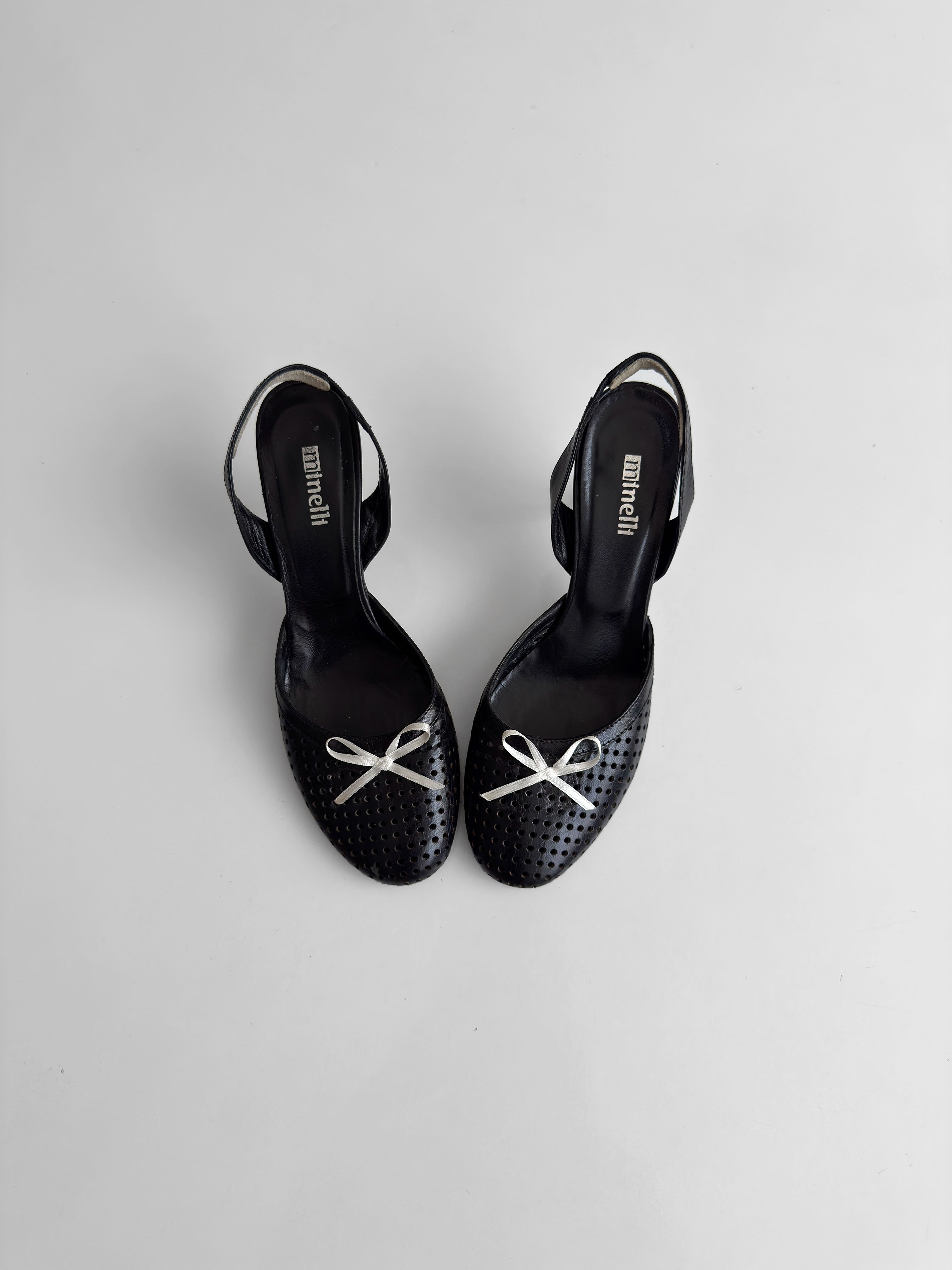 Leather Ballerina Heels