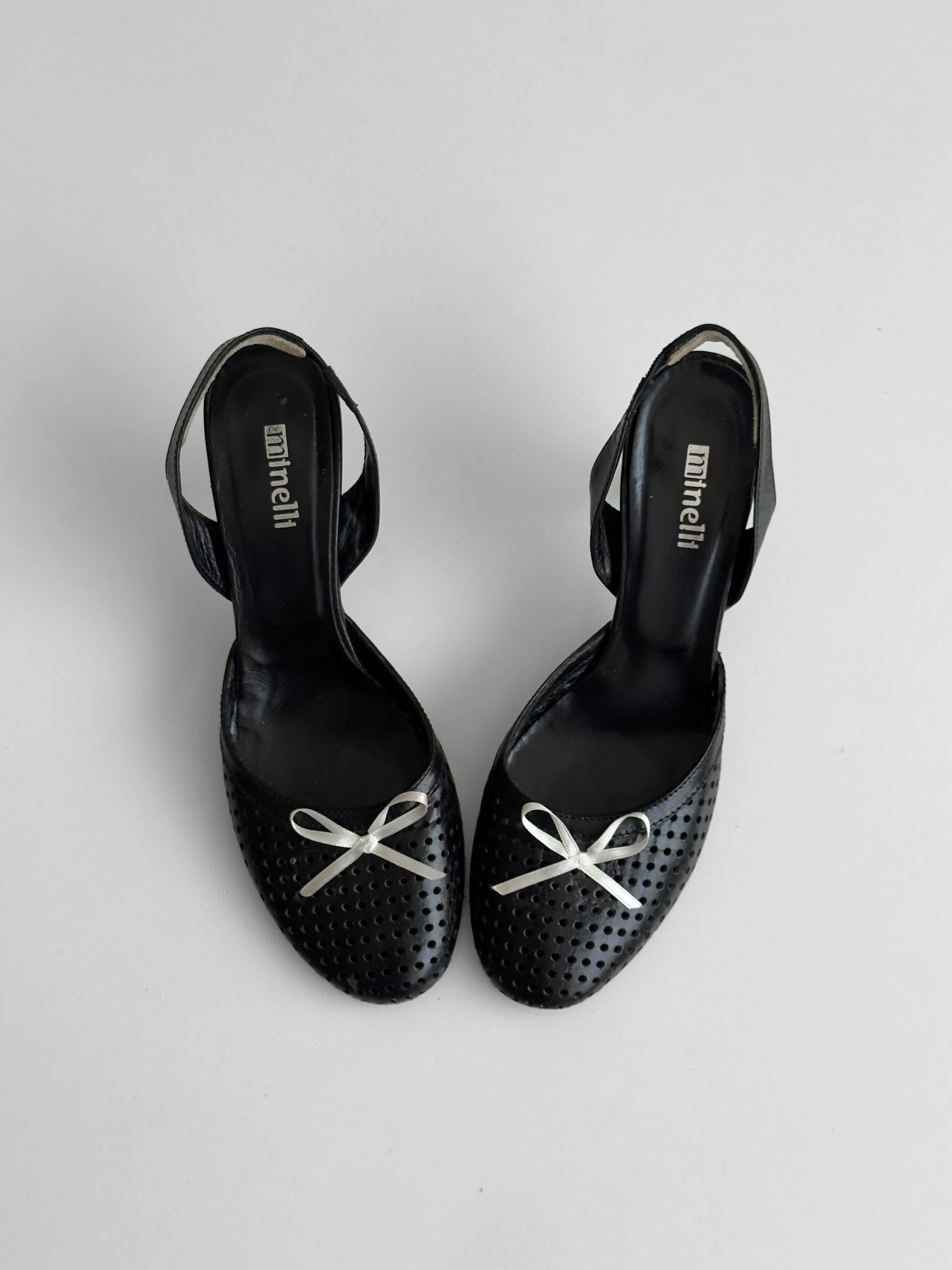 Leather Ballerina Heels