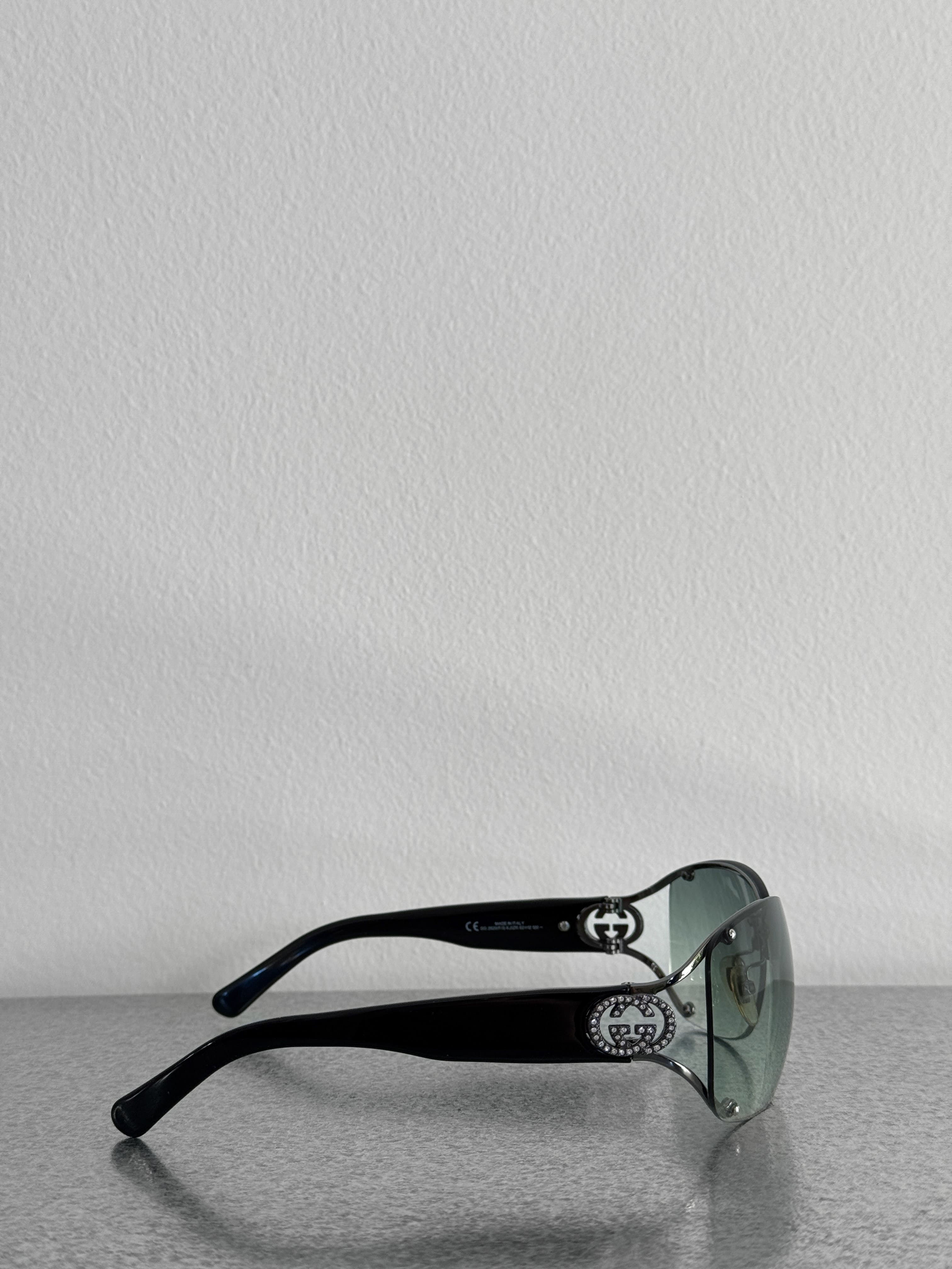 Gucci GG Rimless Crystal Sunglasses
