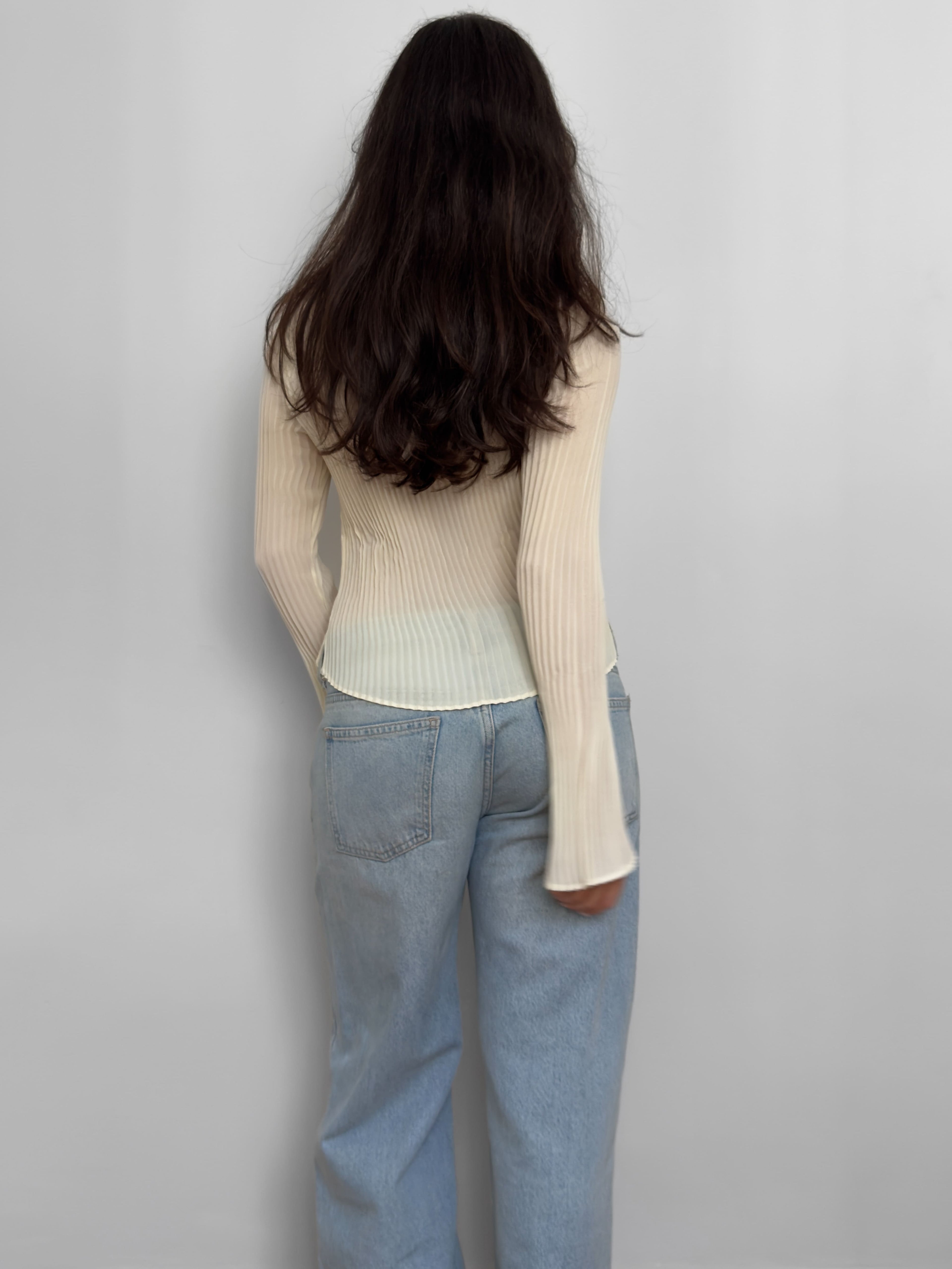Cream Tulle Shirt