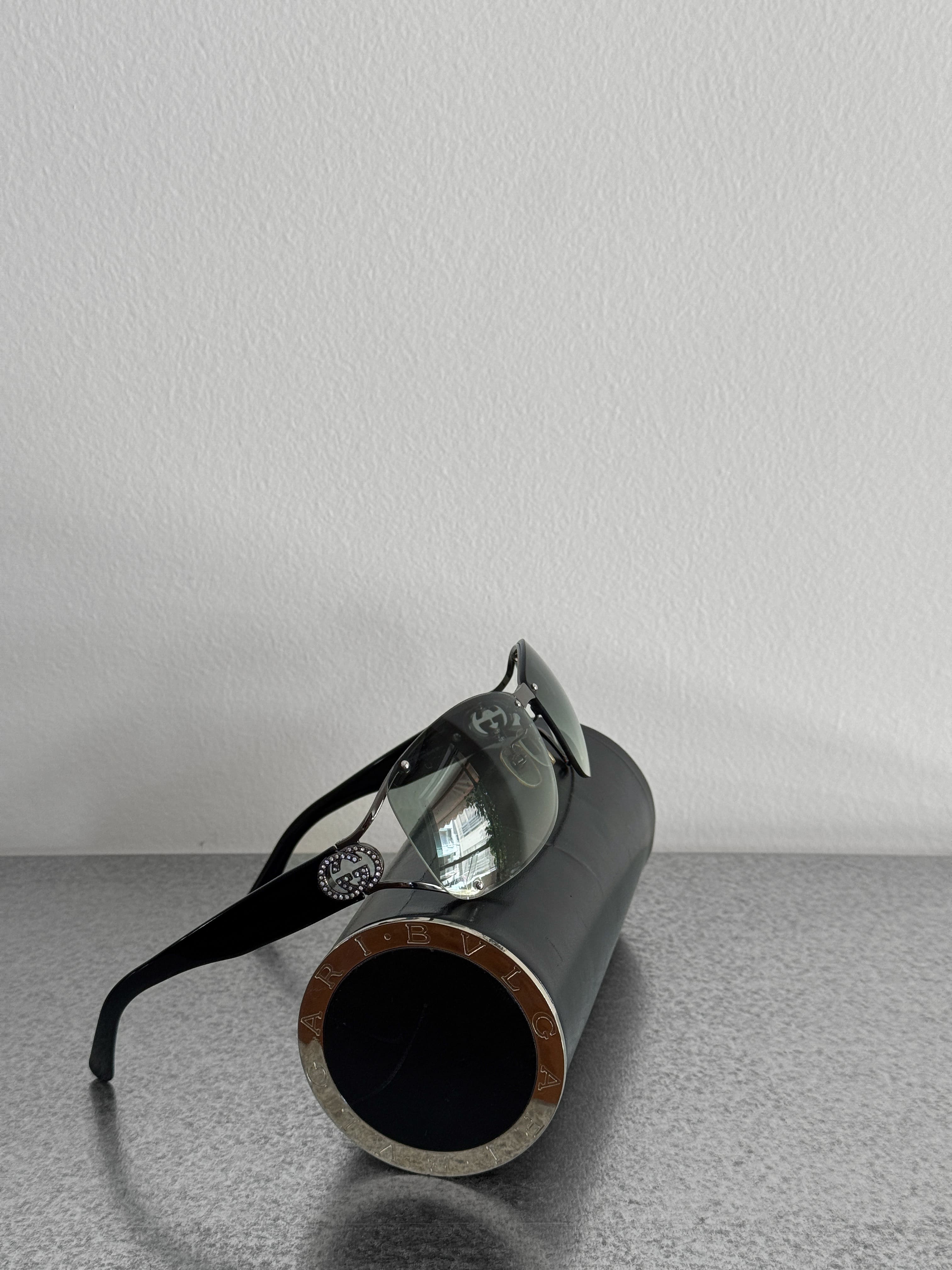 Gucci GG Rimless Crystal Sunglasses