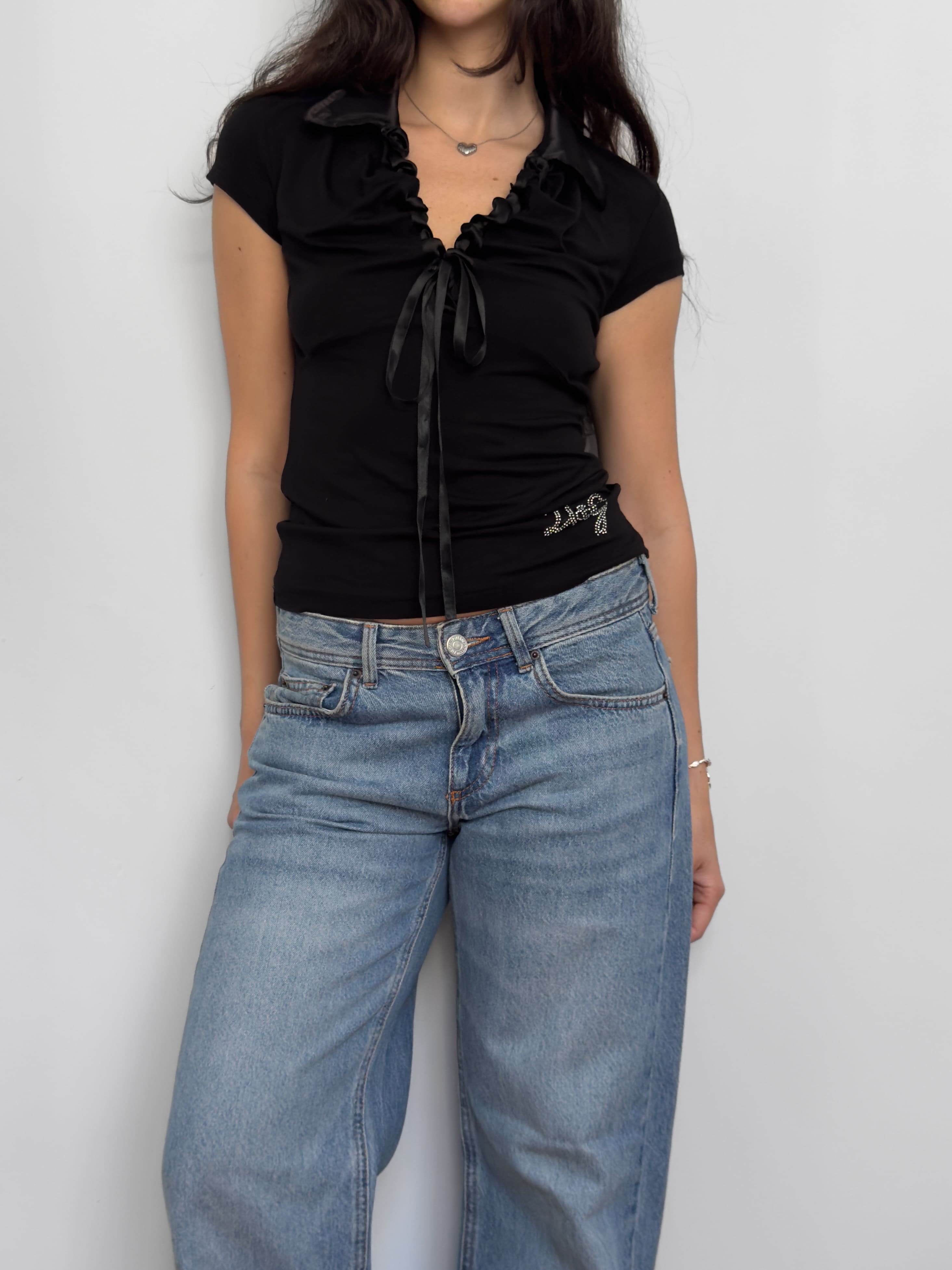 D&G Tie-Front Blouse