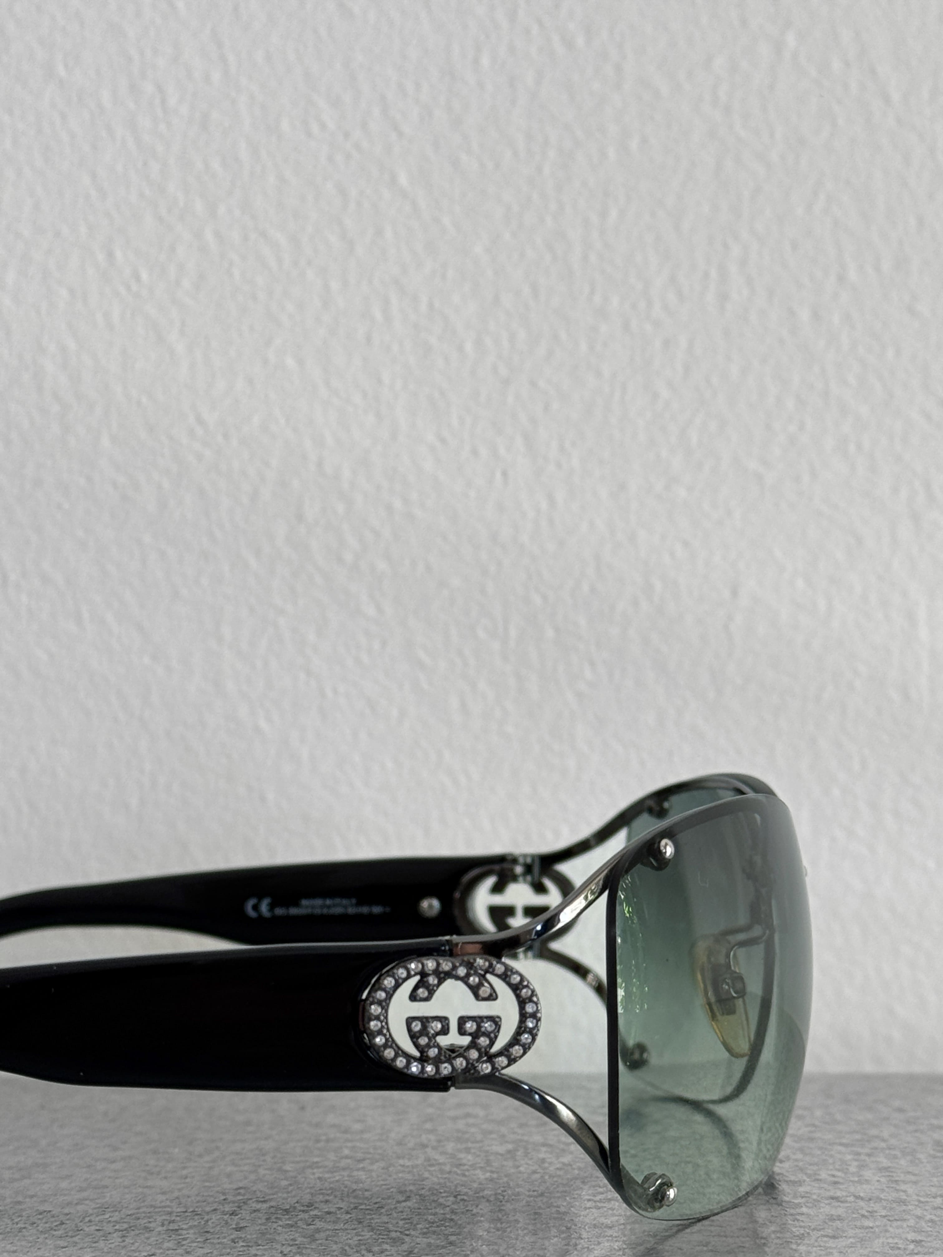 Gucci GG Rimless Crystal Sunglasses