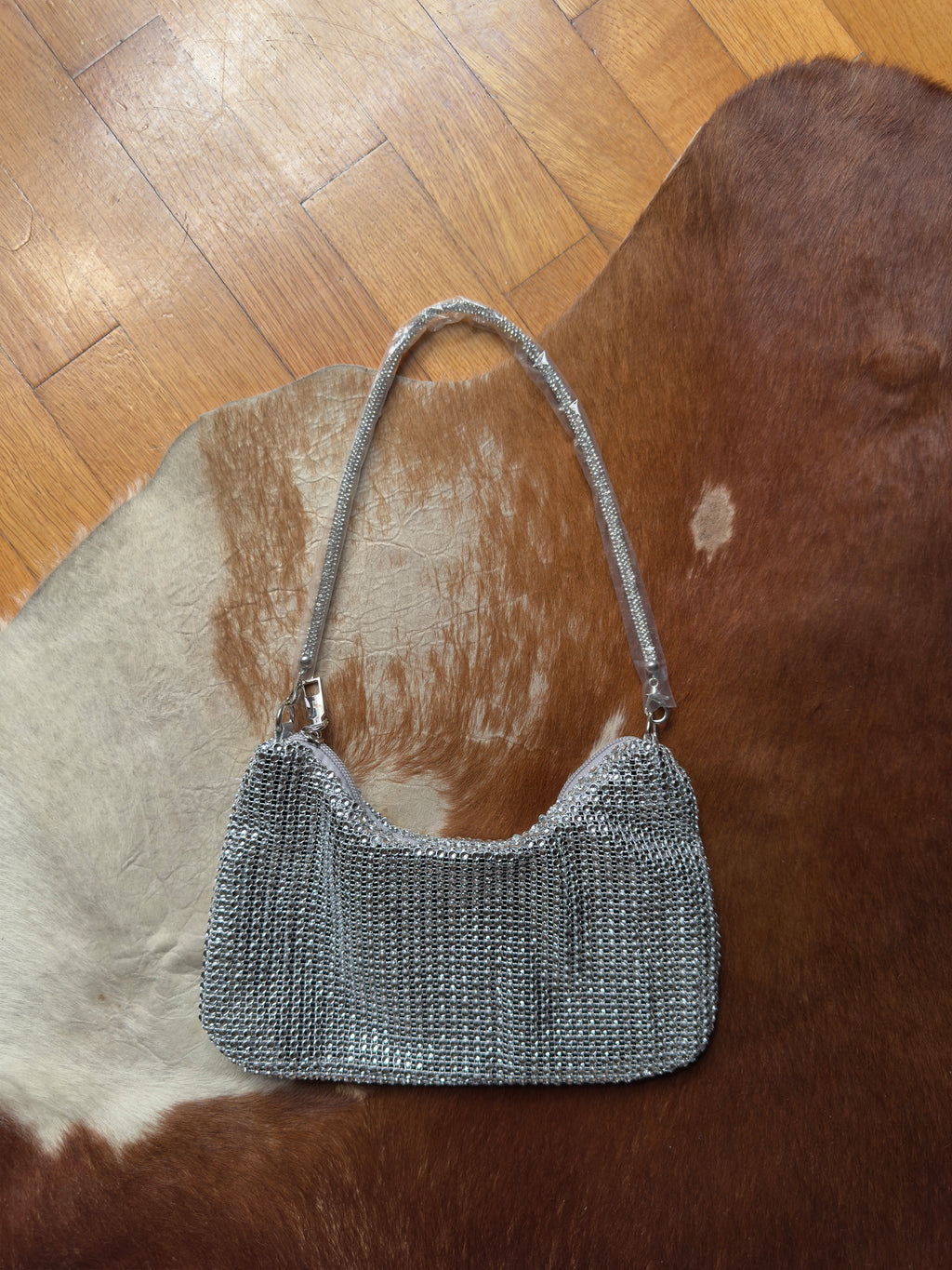 Silver Mesh Shoulder Bag
