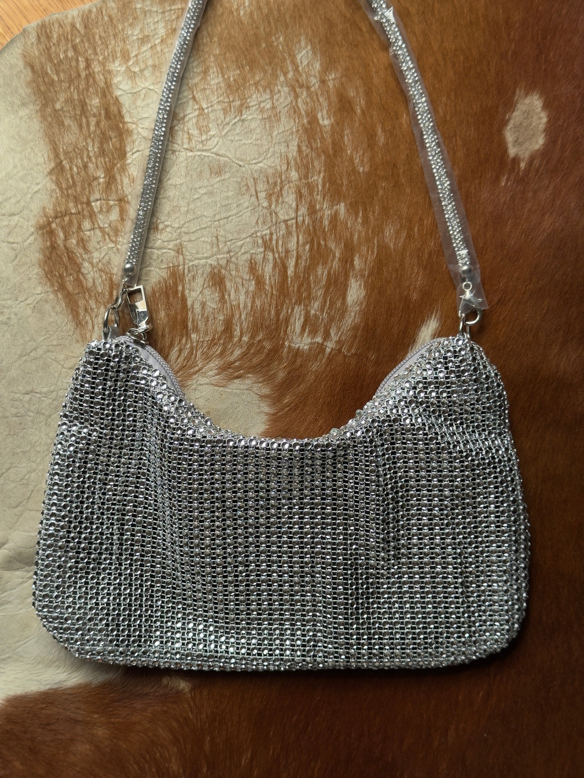 Silver Mesh Shoulder Bag