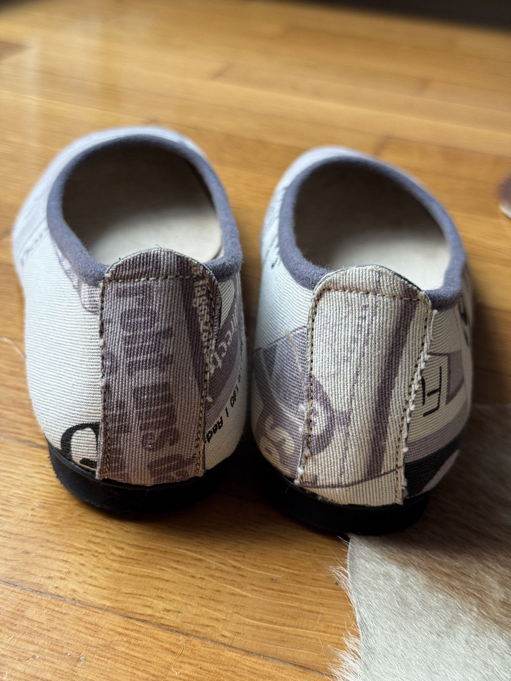 Printed Canvas Ballerinas