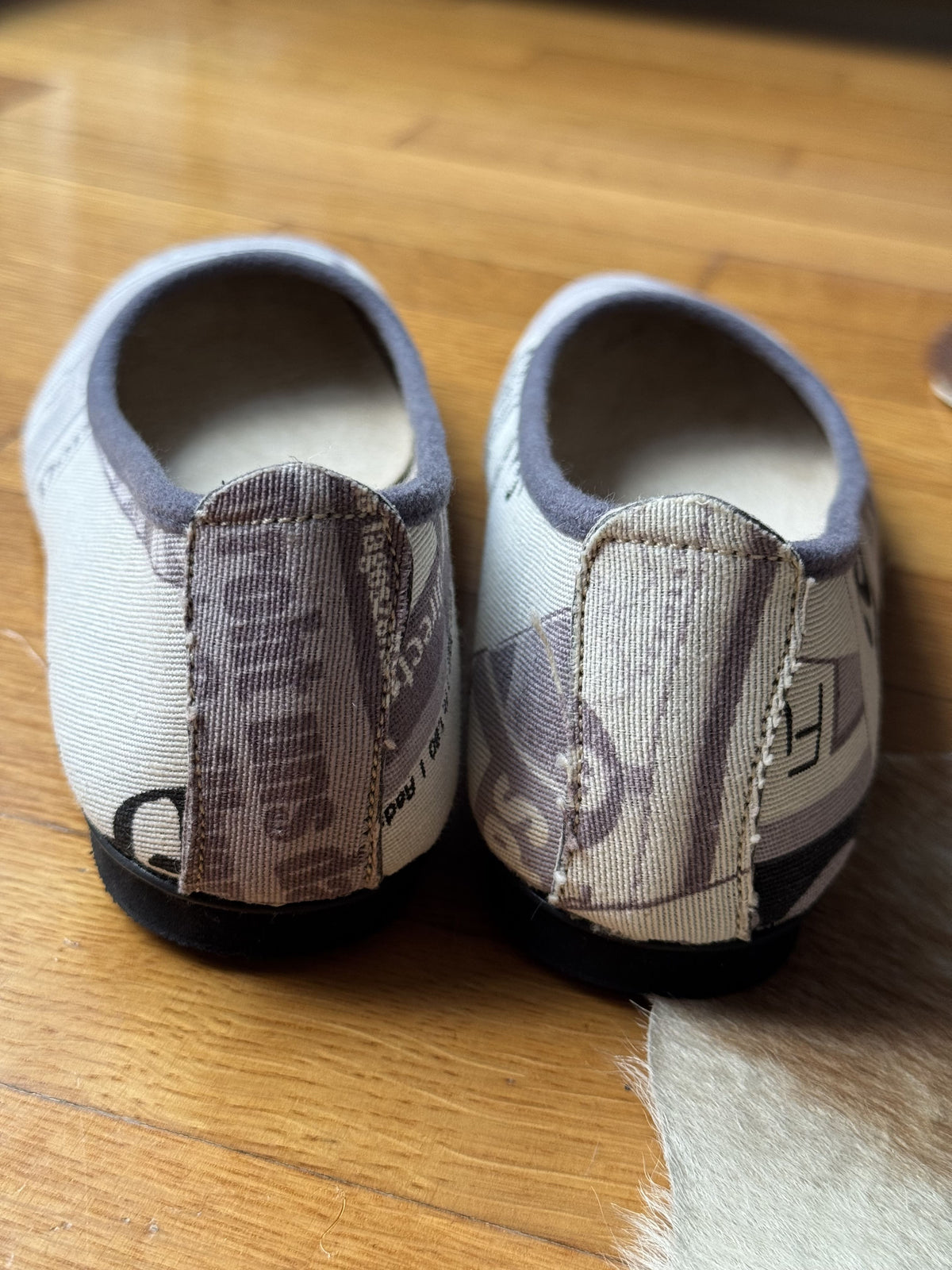 Printed Canvas Ballerinas