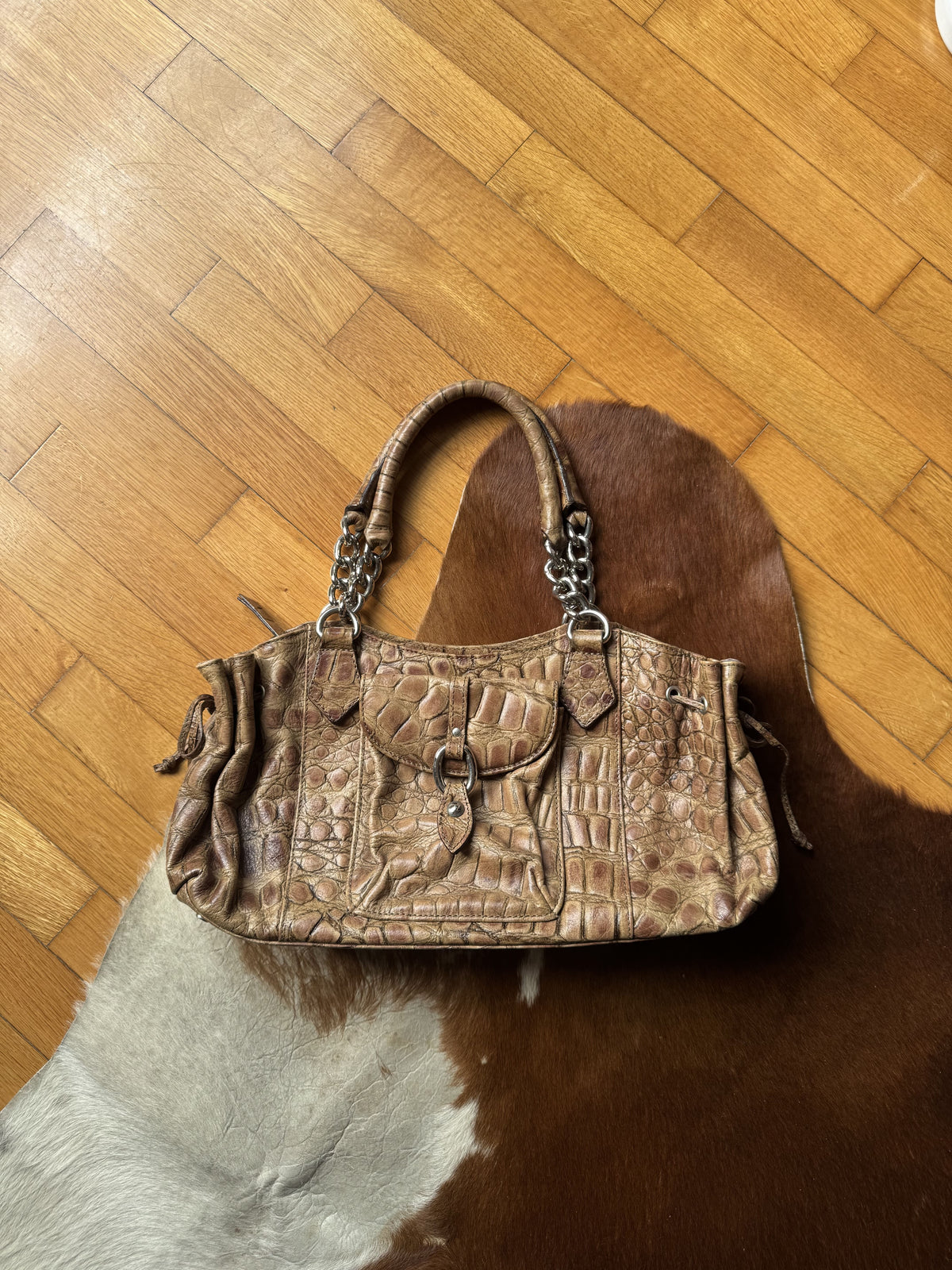 Roberta Gandolfi Croco Leather Bag