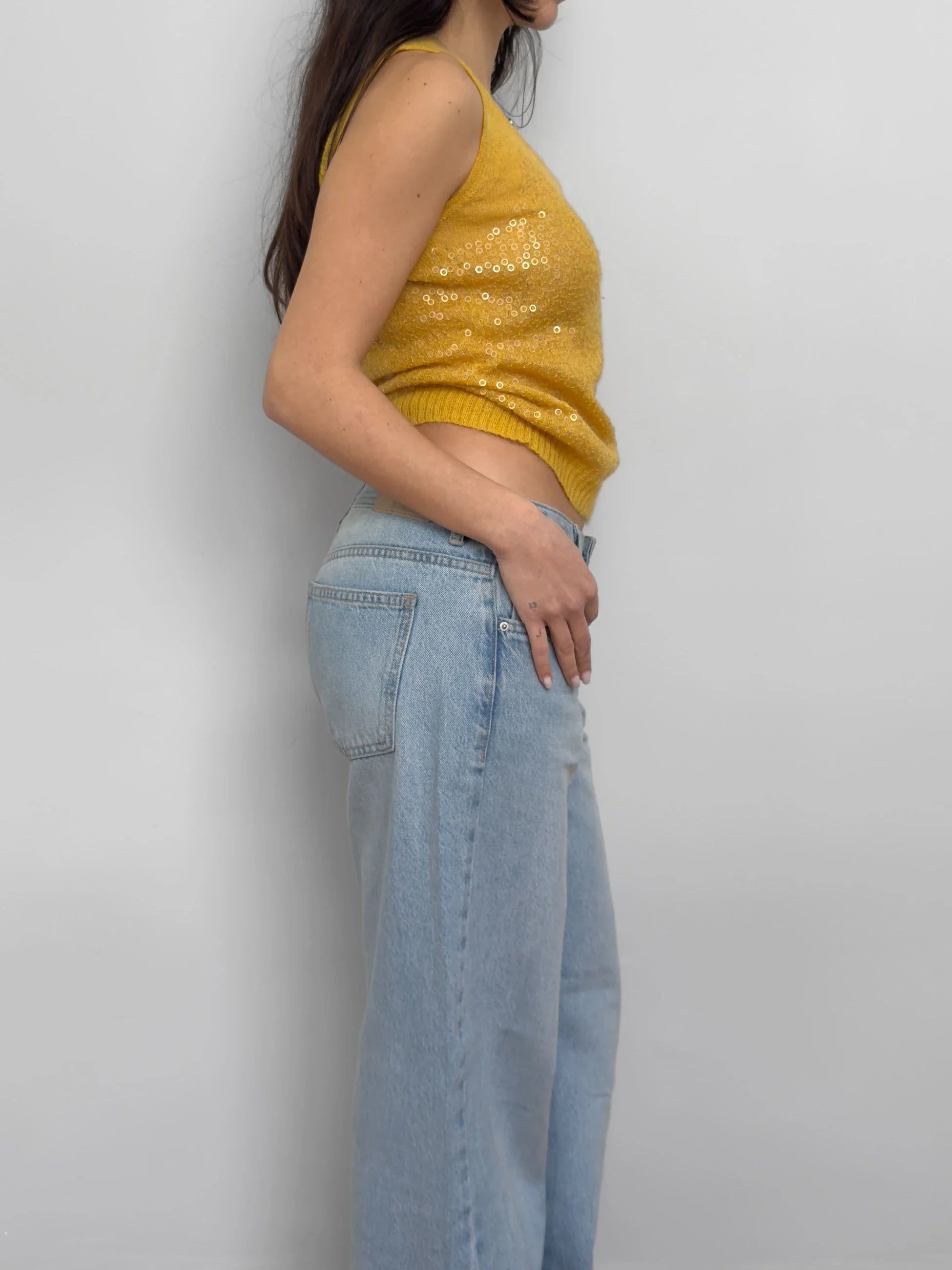 Yellow Mohair Pullover