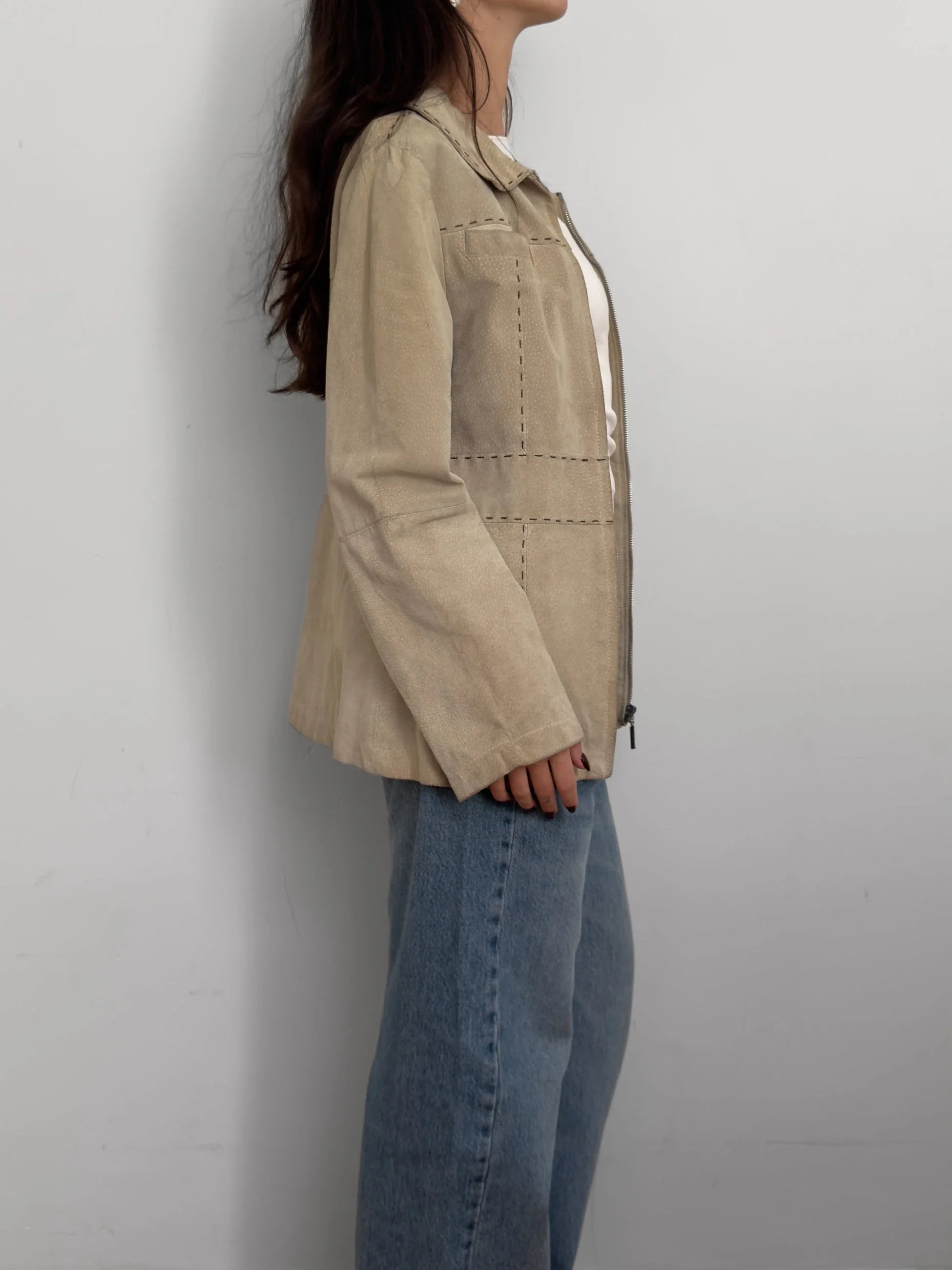 Beige Suede Jacket