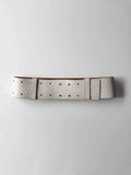 Ecru Leather Belt