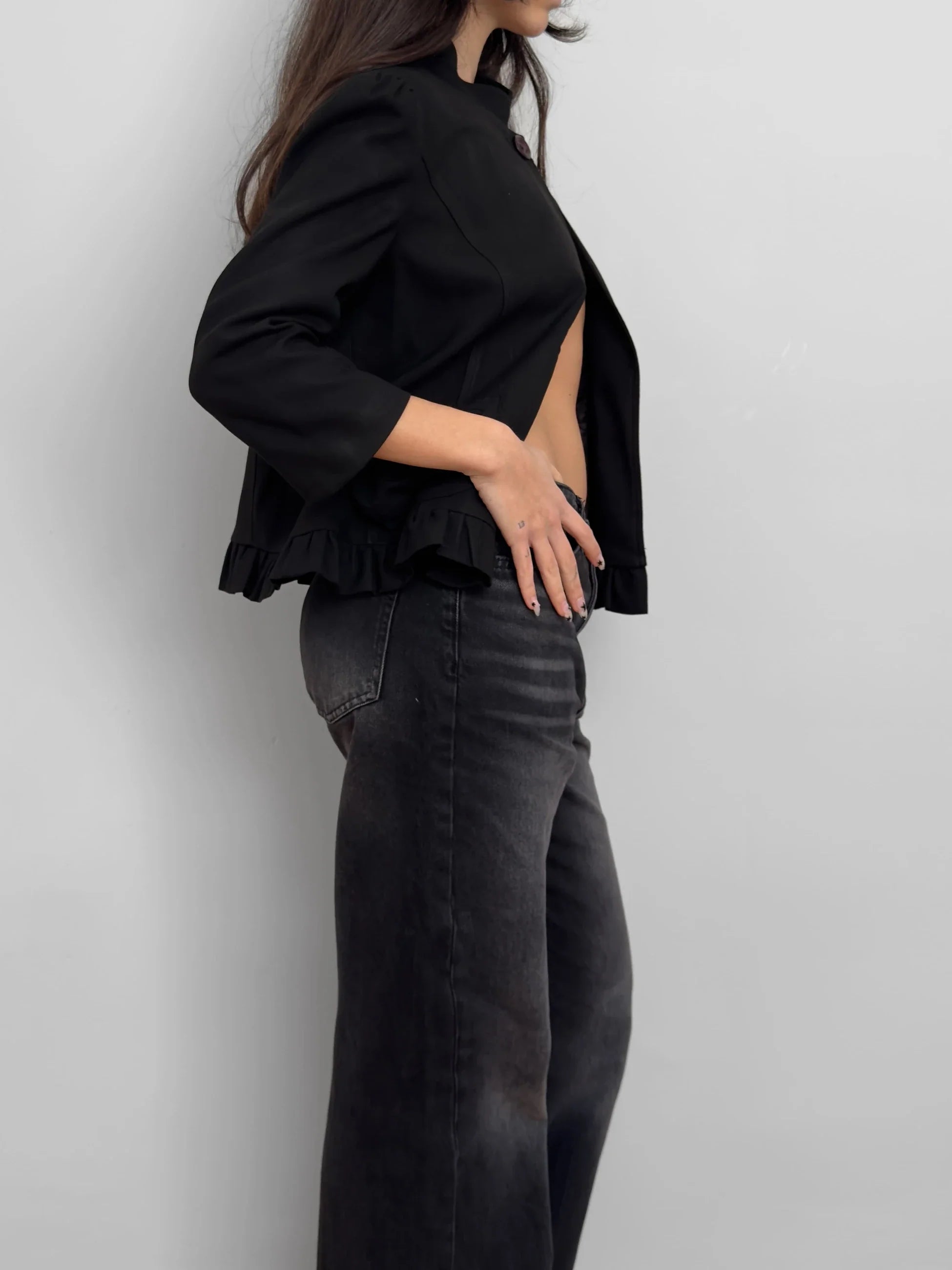 Kurdeleli Black Jacket