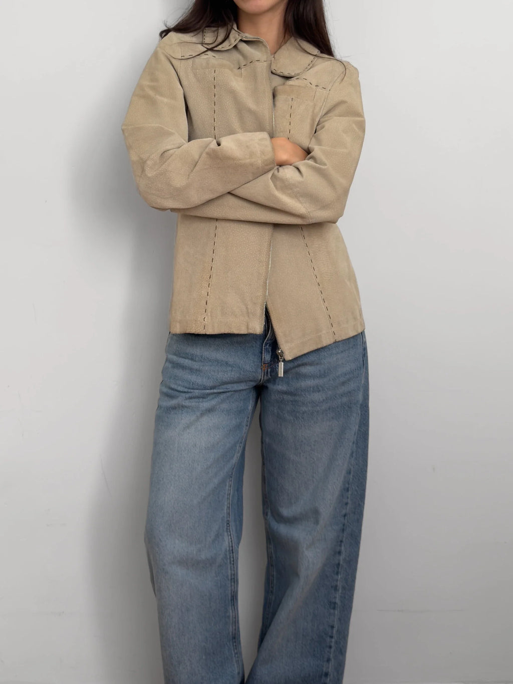 Beige Suede Jacket