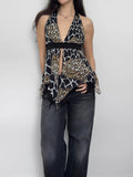 Open Back Chiffon Blouse
