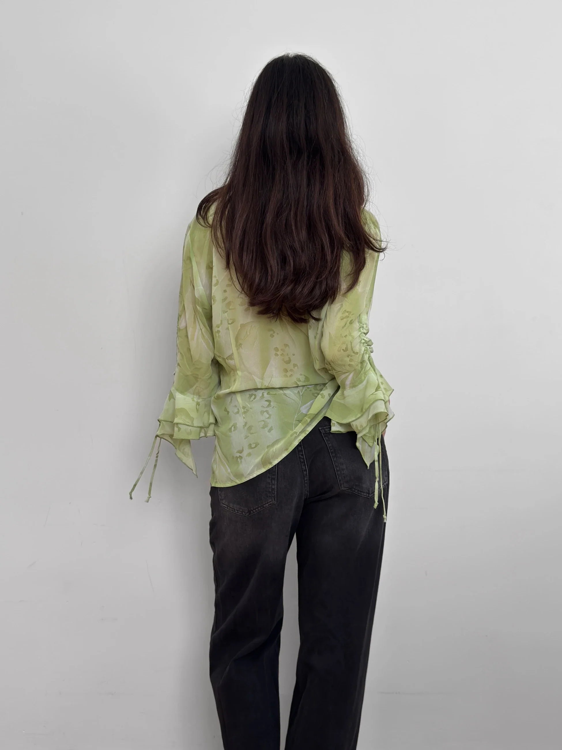 Ruffled Chiffon Shirt