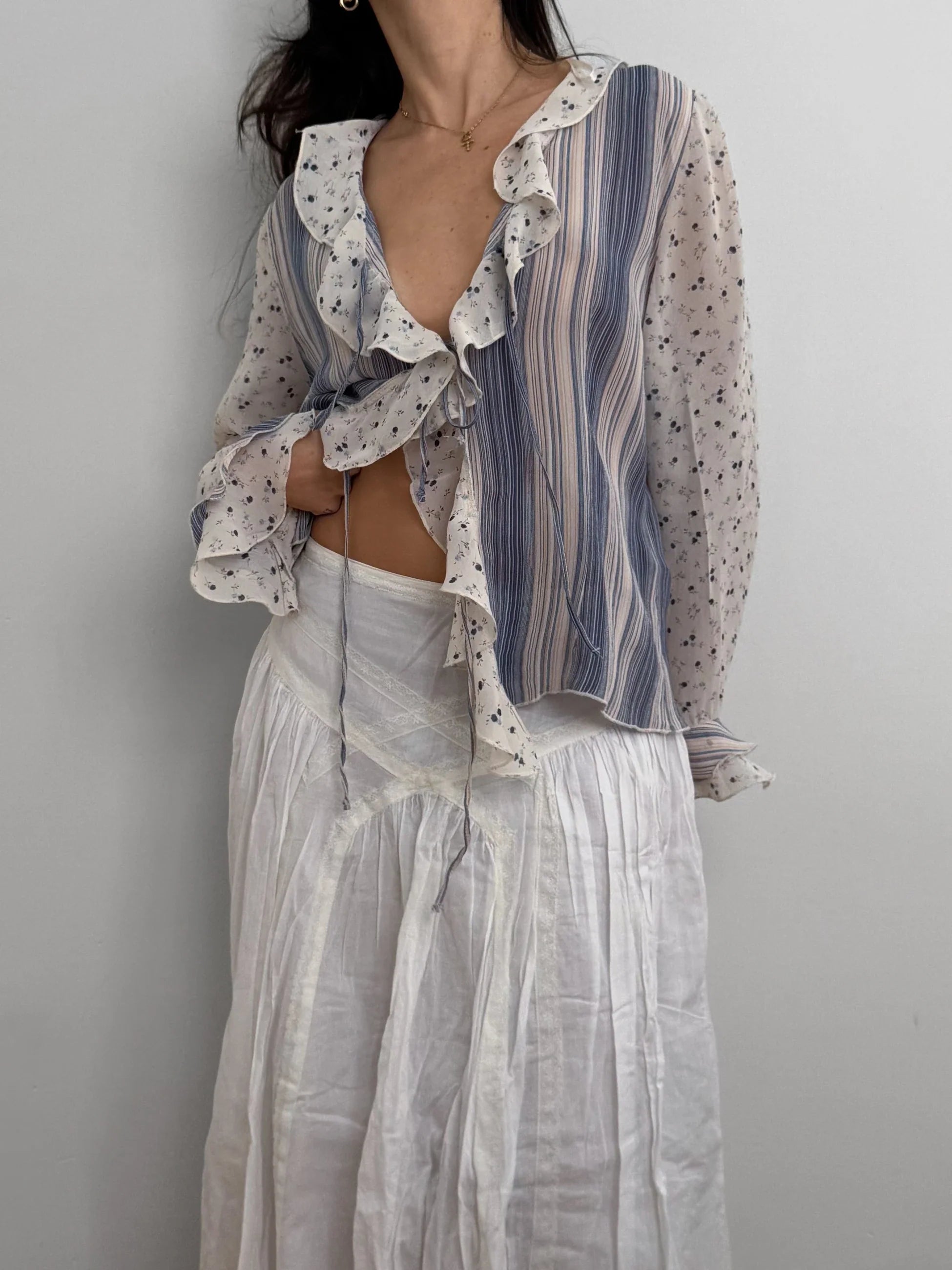 Ruffled Chiffon Blouse