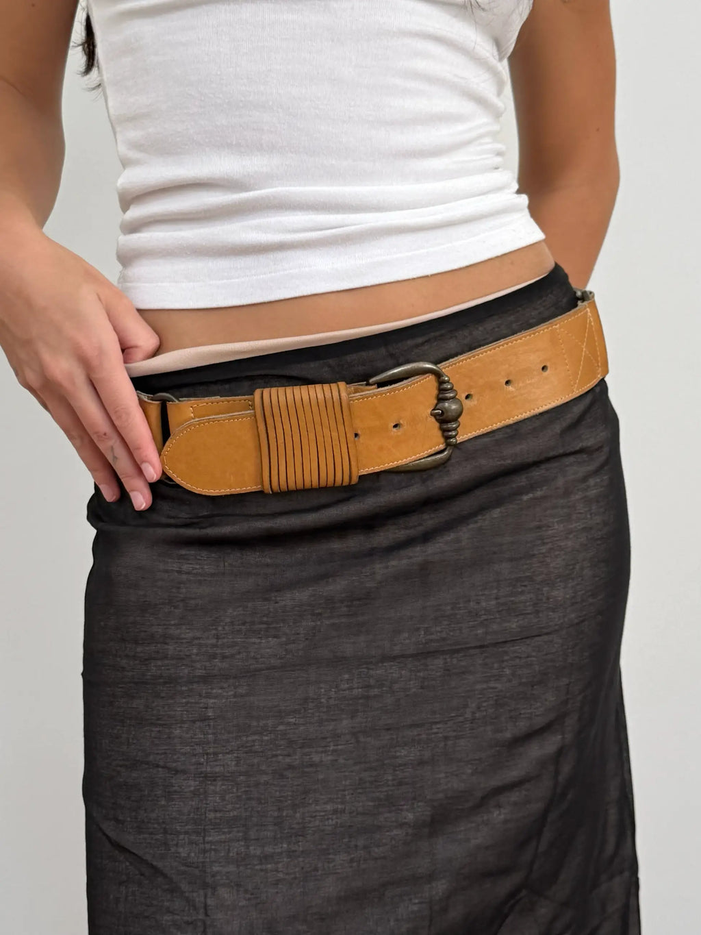 Camel Leather Belt