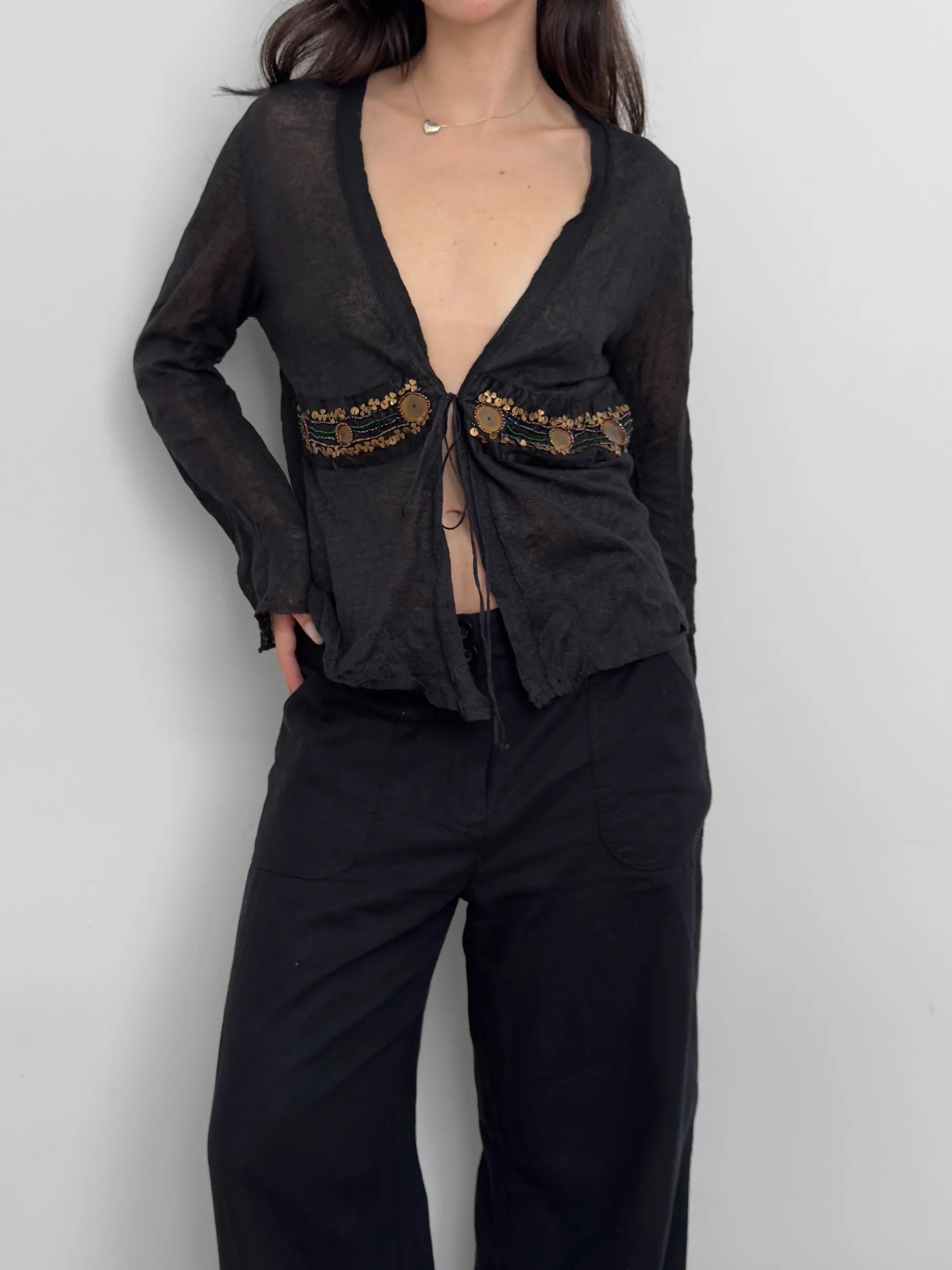 Embroidered Cardigan