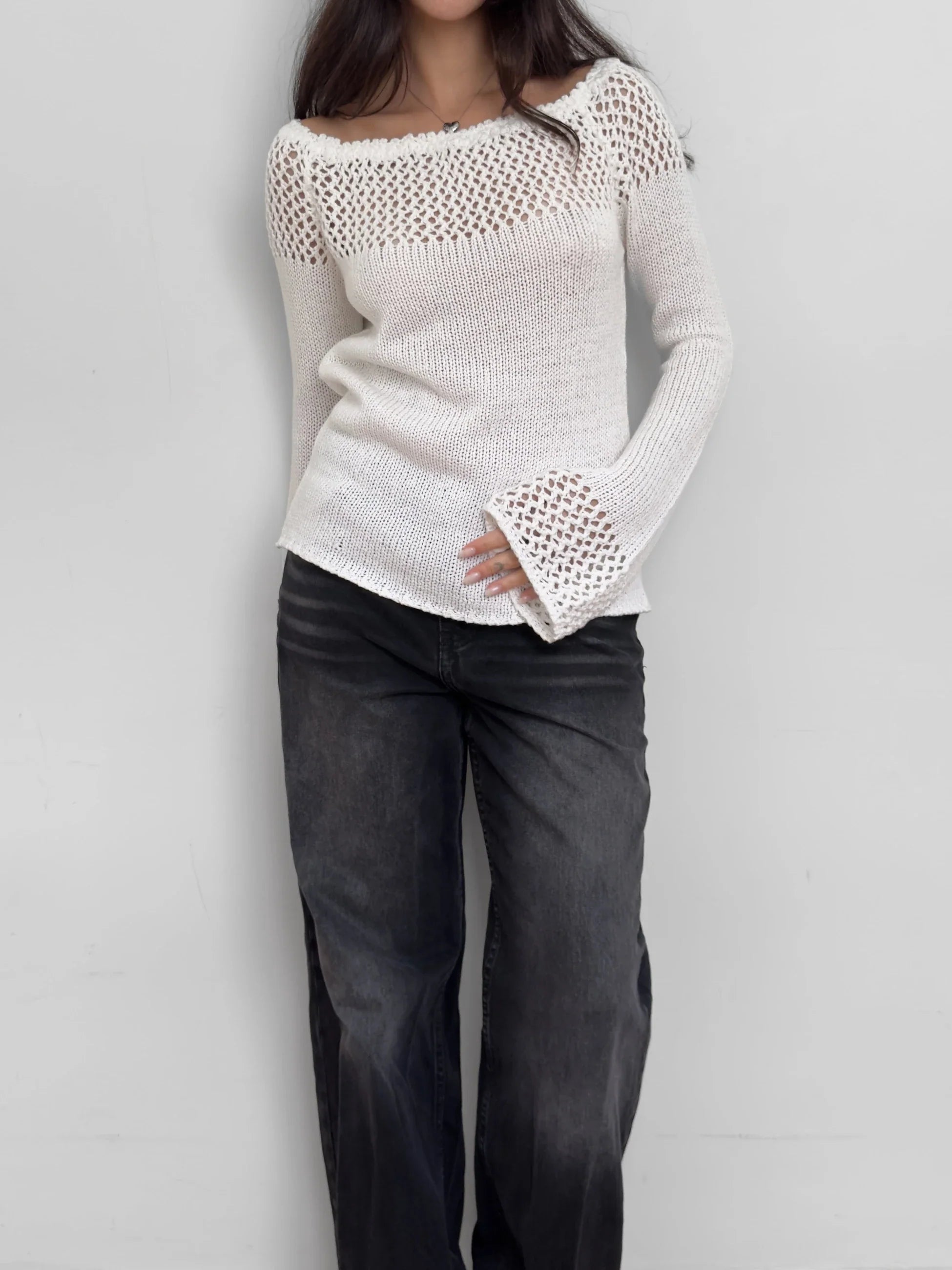 White Knit Sweater