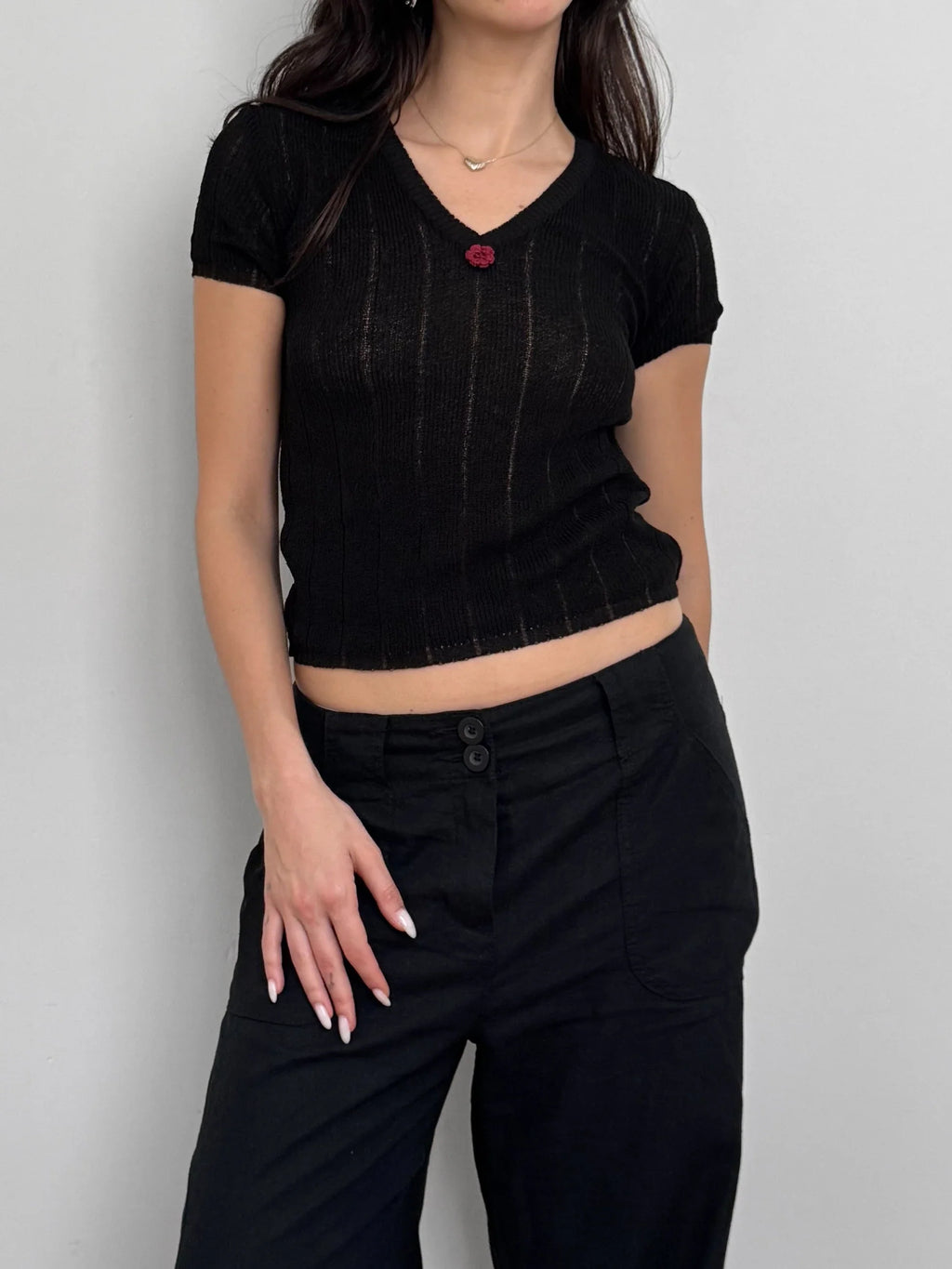 Short Sleeve Knit Top